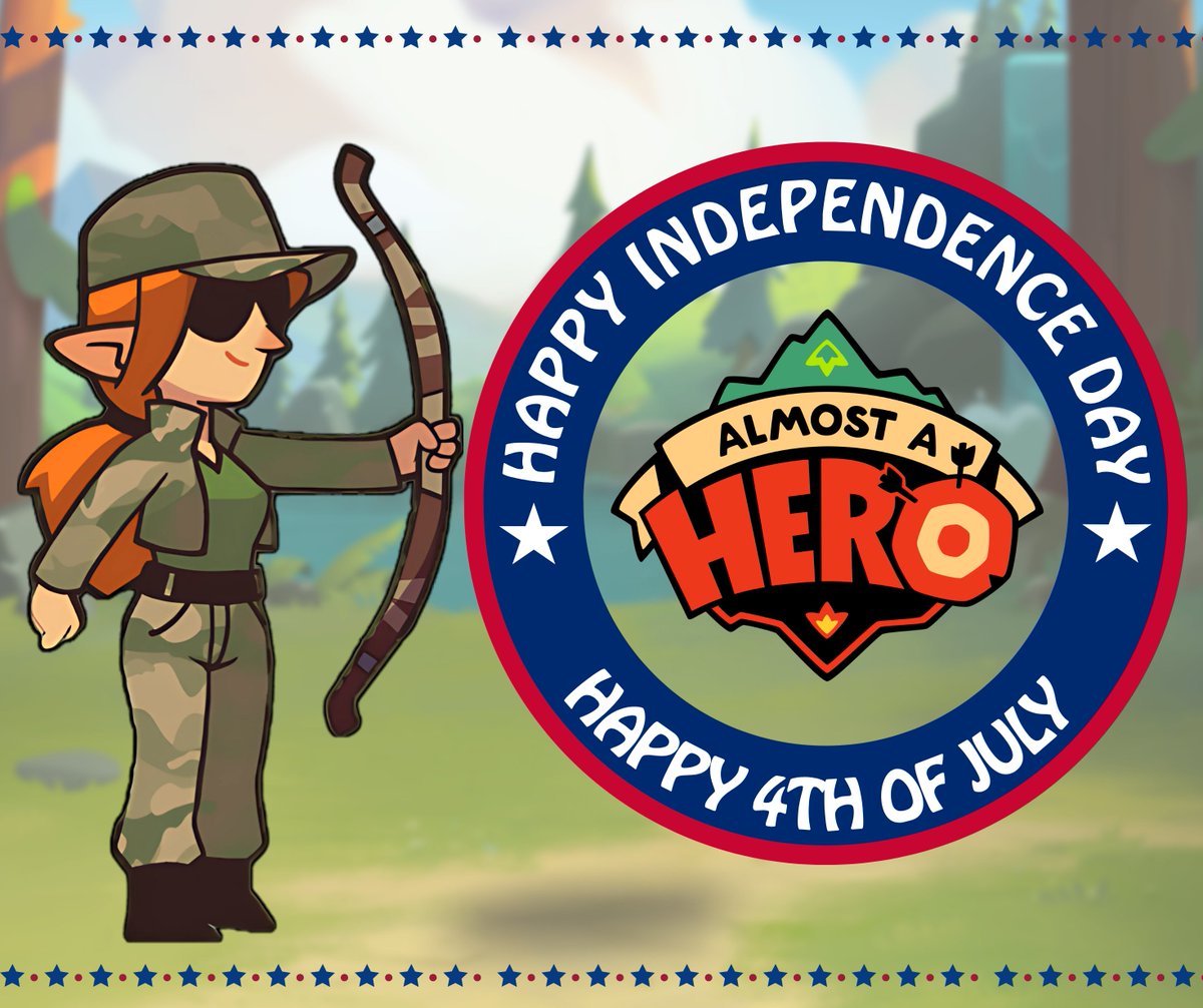 almostaherogame's tweet photo. 🎆 Happy 4th of July, Heroes! 🎇
Celebrate freedom, fireworks &amp; epic battles! 💥⚔️
Drop a 🇺🇸 or your most explosive screenshot—let’s see those heroic vibes! 📸🔥

#AlmostAHero #July4th #HeroCelebration https://t.co/8LaVyMhTEq