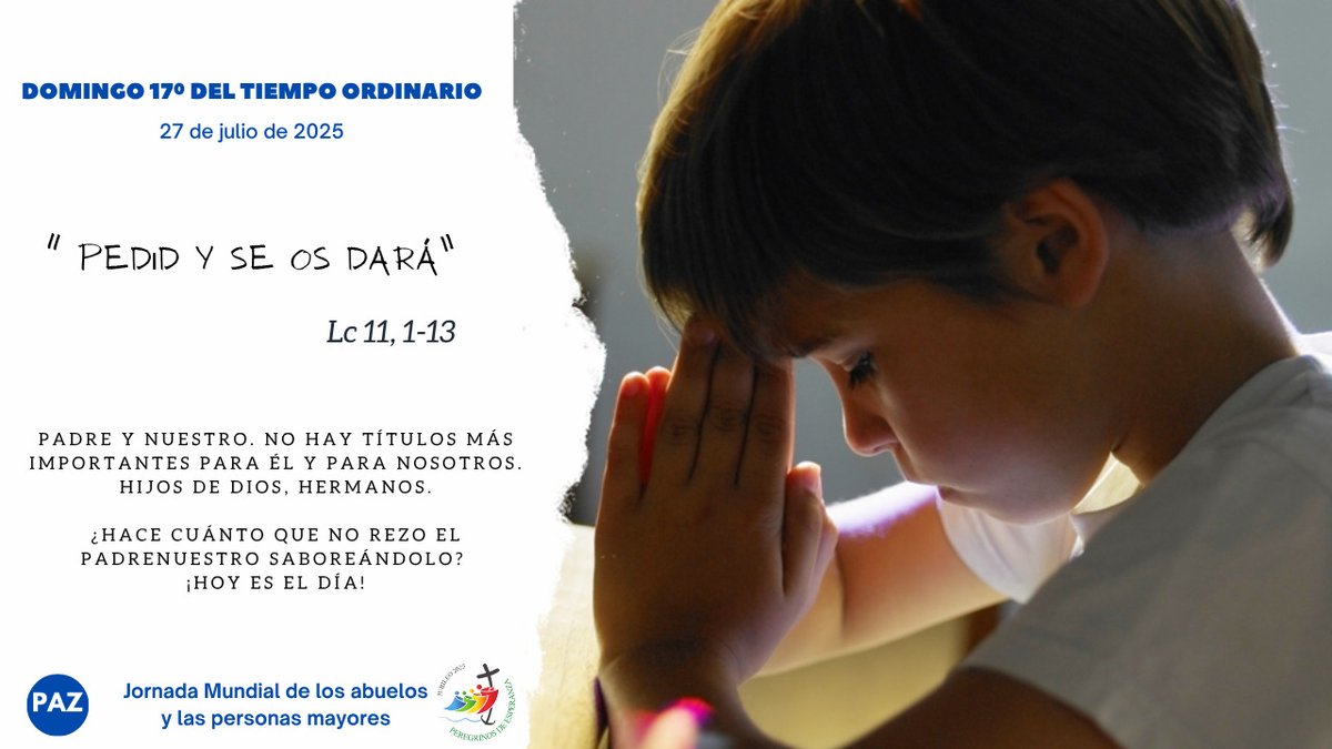 #EsDomingo Hijos y hermanos del mismo Padre, lo que pedimos lo hacemos para todos. Llenos de fe, seguimos sintiendo la necesidad de que Dios nos dé el pan de cada día y nos libre de todos los males. Seguiremos rezando en alto y juntos. #ComparteTuFe