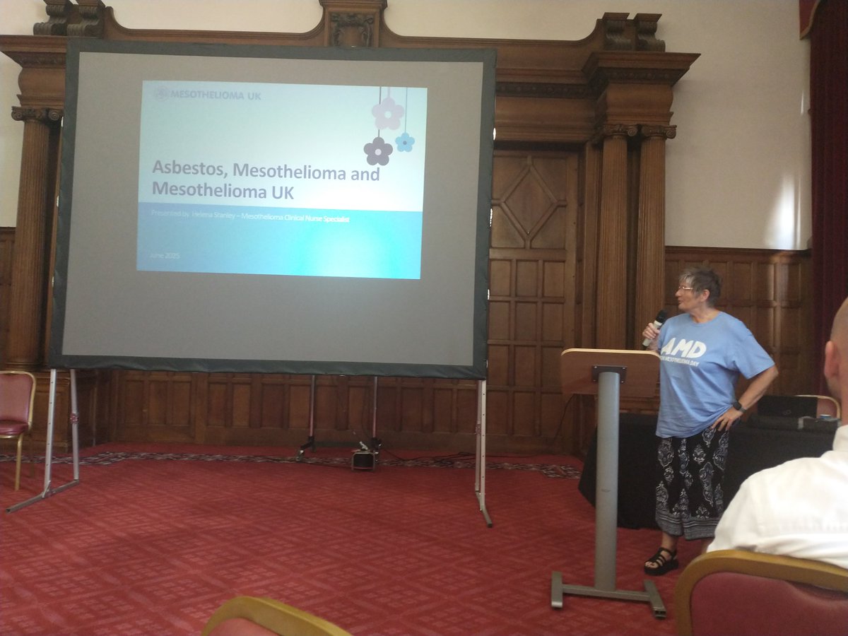 Mesothelioma UK Research Centre - Sheffield (@meso_sheffield) on Twitter photo The wonderful Helena Stanley <a href="/Mesouk/">Mesothelioma UK</a> talking about the role of #Mesothelioma UK in supporting patients & families
#AMD25 <a href="/yorkshireSARAG/">Yorkshire and Humber Asbestos Support Group SARAG</a> #asbestos #goblueformeso #sheffield The wonderful Helena Stanley <a href="/Mesouk/">Mesothelioma UK</a> talking about the role of #Mesothelioma UK in supporting patients & families
#AMD25 <a href="/yorkshireSARAG/">Yorkshire and Humber Asbestos Support Group SARAG</a> #asbestos #goblueformeso #sheffield