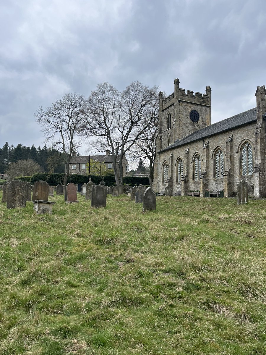 MaySinclairSoc's tweet image. We (society cofounders Claire and Becky, along with Olga) went exploring in the beautiful Yorkshire Dales. Here’s the church and vicarage in Arkengarthdale - the fictional Garth which is home to Sinclair’s ‘The Three Sisters’.