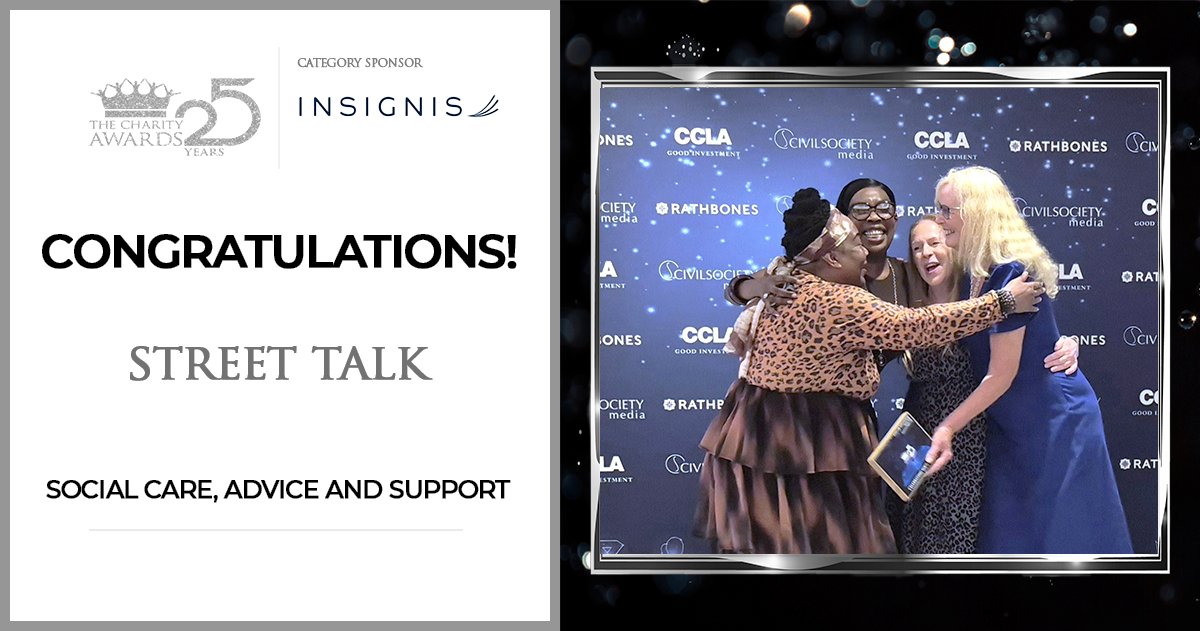 Charity_Awards's tweet image. Congratulations to @StreetTalk_LDN for winning the 'Social Care, Advice and Support' category!
See why it won: charityawards.co.uk/social-care-ad…
#CharityAwards