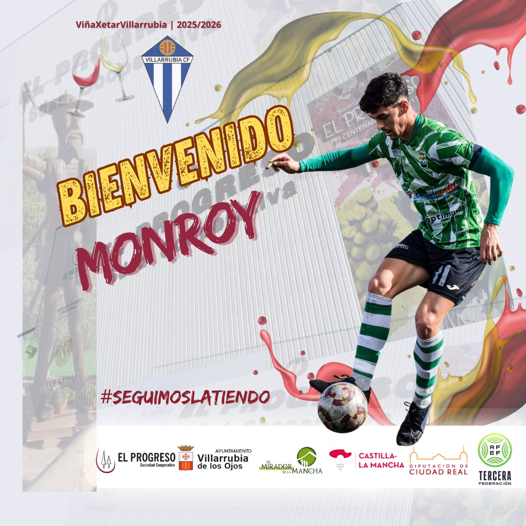 ✅ Monroy 
🤝 FICHADO
⚽9️⃣ Delantero centro
📈 24 años 
🔙 Procede del Quintanar del Rey con el que acaba de ascender 🔝
🔎 Ha militado en la cantera del Rayo Vallecano, Adarve, Salamanca, Don Benito o Socuéllamos.
👉🏽 Jugador correoso, rápido y con mucha presencia.
📊 34 partidos
