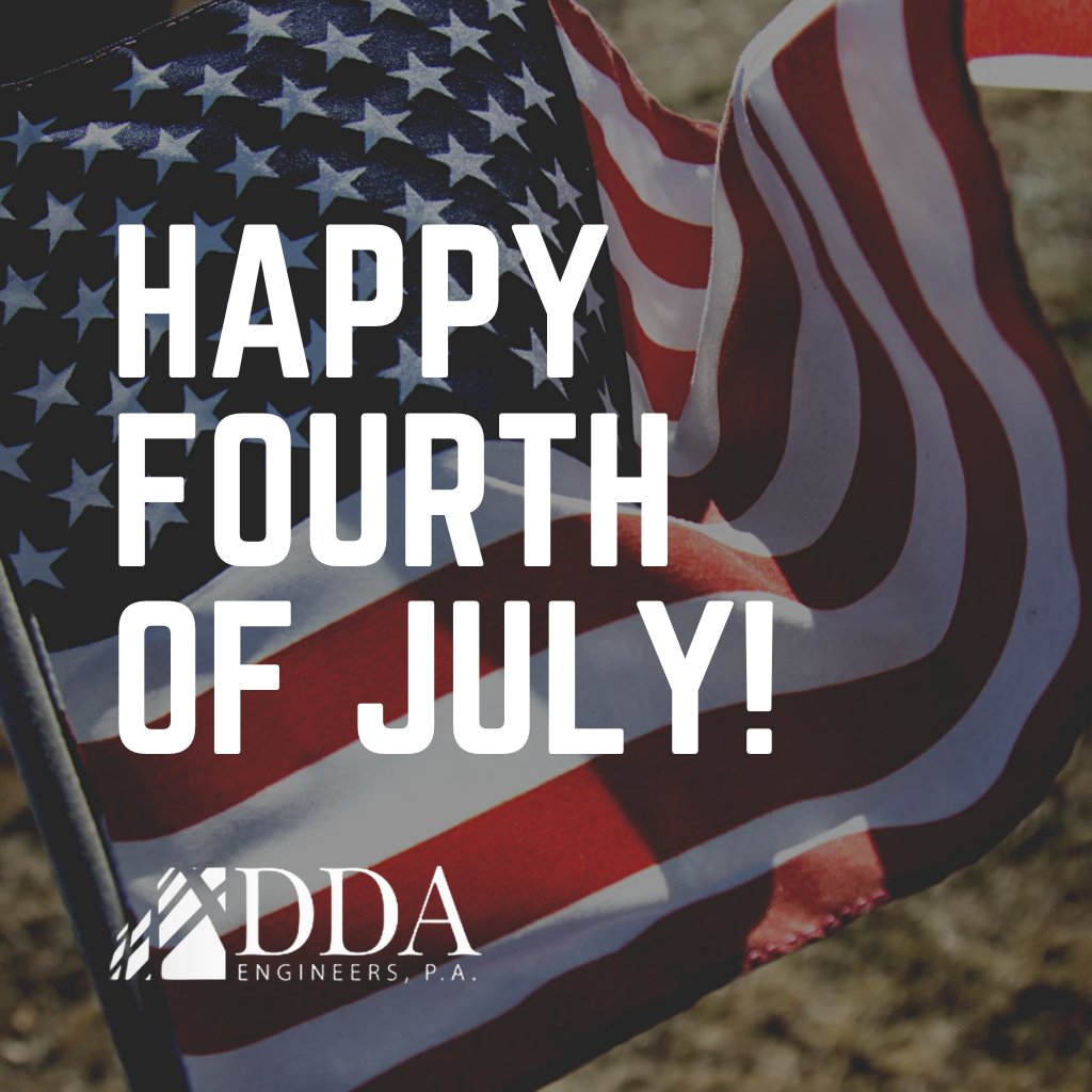 DDAEngineers's tweet image. Built on ideas. Reinforced by work. Happy Fourth of July from the team at DDA! #IndependenceDay #July4th #ddaengineers #miami
