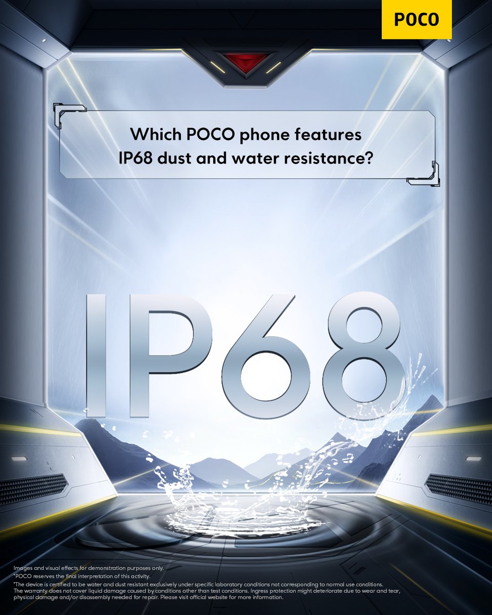 POCOPilipinas's tweet image. 🌊 Not all phones can take a splash. But this one is built to face the elements — dust, water, and everything in between. Guess which POCO phone earned the IP68 badge of honor? 🛡️ Drop your answer below! ⬇️

#SuperSpeedUnleashed