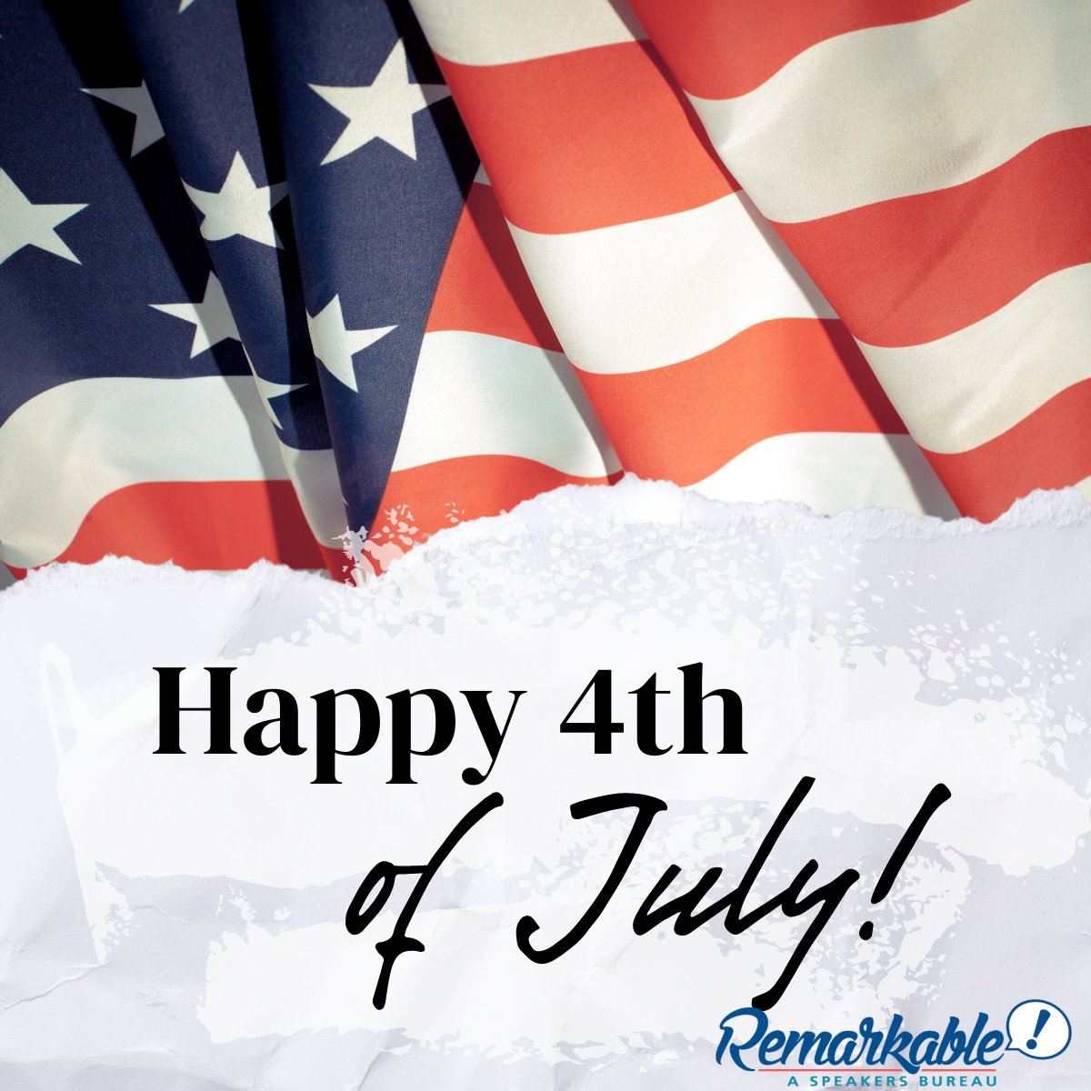 From all of us at Remarkable! A Speakers Bureau: Happy 4th of July!✨

Join us right here at 10 am (EST) to kick off your holiday weekend! 

Today's guest on our "Simply" Remarkable special holiday edition live broadcast is Steven Howard, and he has a powerful message for all of