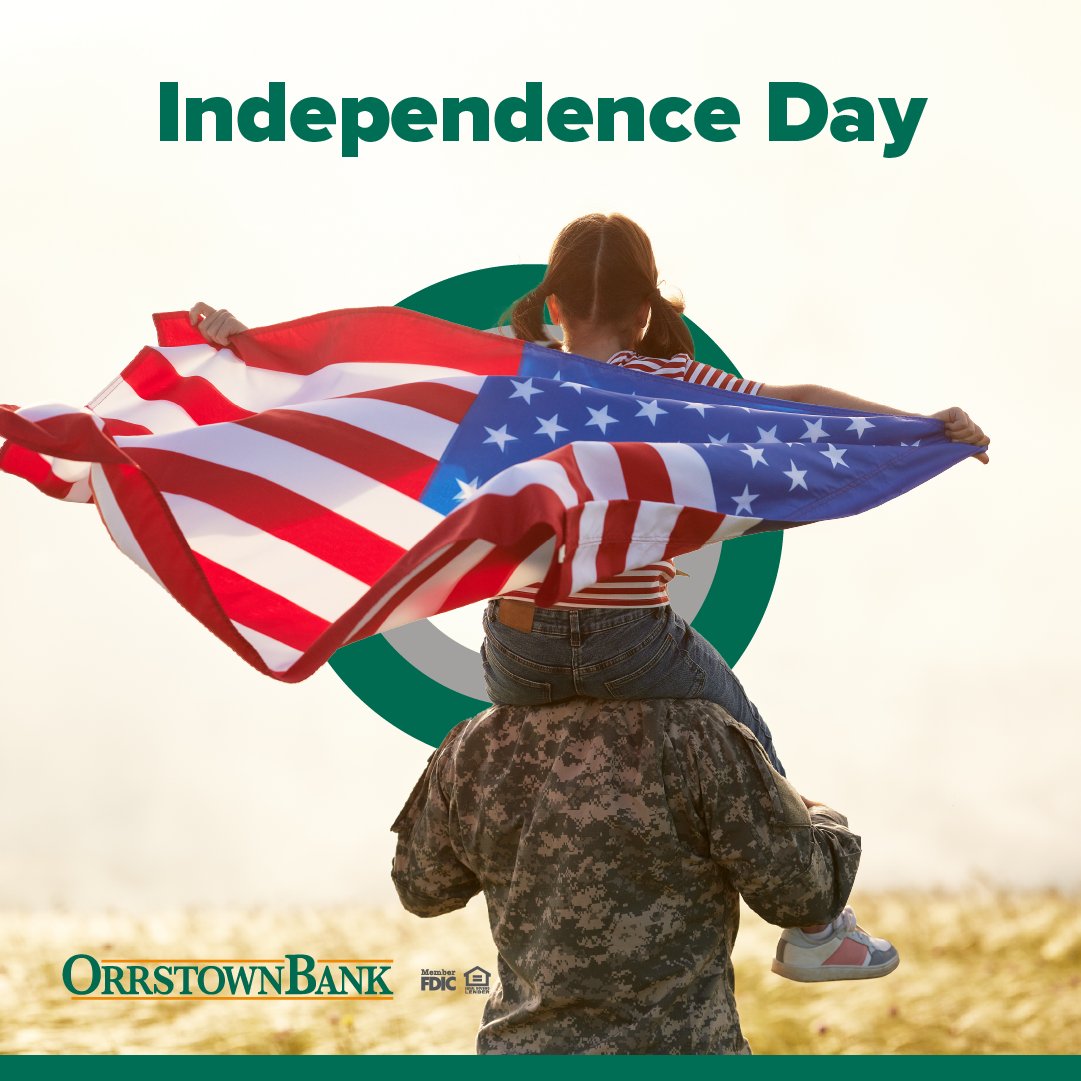 Celebrate Independence Day!
Orrstown Bank will be closed on Friday, July 4. Need banking services? Our online, mobile, and telephone banking, as well as ATMs, are always available for your convenience.
 #IndependenceDay #OrrstownBank #OnlineBanking 
#MobileBanking #LocalBank
