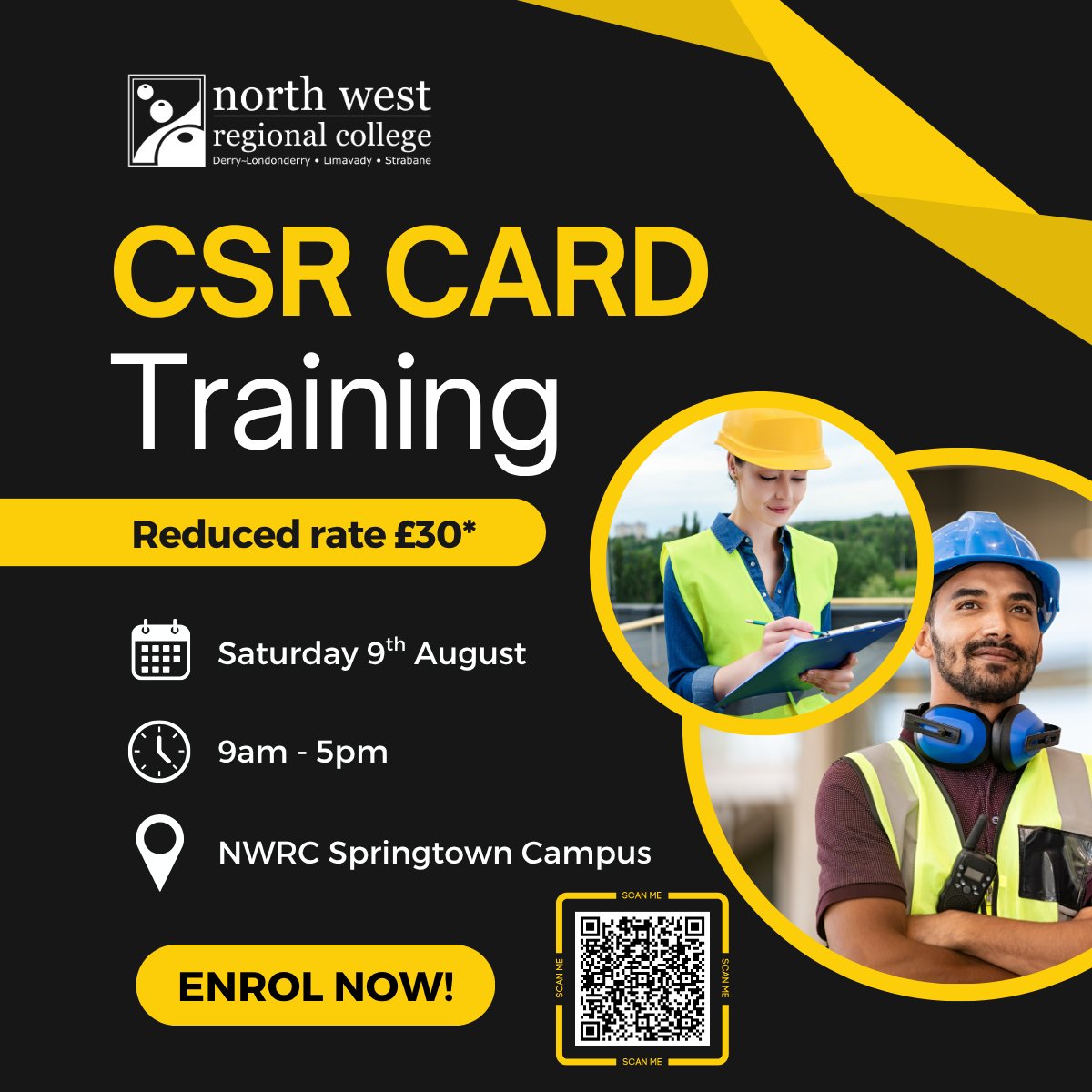 NWRC Business Support Centre (@nwrc_bsc) on Twitter photo ๐ข๐๐ข๐ฆ๐ข๐ญ๐๐ ๐๐ฉ๐๐๐๐ฌ ๐๐ฏ๐๐ข๐ฅ๐๐๐ฅ๐! ๐ข
๐ท Don't miss out on our reduced rate CSR Card Training on Saturday 9th August <a href="/nwrc_college/">North West Regional College</a> Springtown Campus.
โ
Secure your place now and get certified for less!
ow.ly/25CS50WkSXl ๐ข๐๐ข๐ฆ๐ข๐ญ๐๐ ๐๐ฉ๐๐๐๐ฌ ๐๐ฏ๐๐ข๐ฅ๐๐๐ฅ๐! ๐ข
๐ท Don't miss out on our reduced rate CSR Card Training on Saturday 9th August <a href="/nwrc_college/">North West Regional College</a> Springtown Campus.
โ
Secure your place now and get certified for less!
ow.ly/25CS50WkSXl