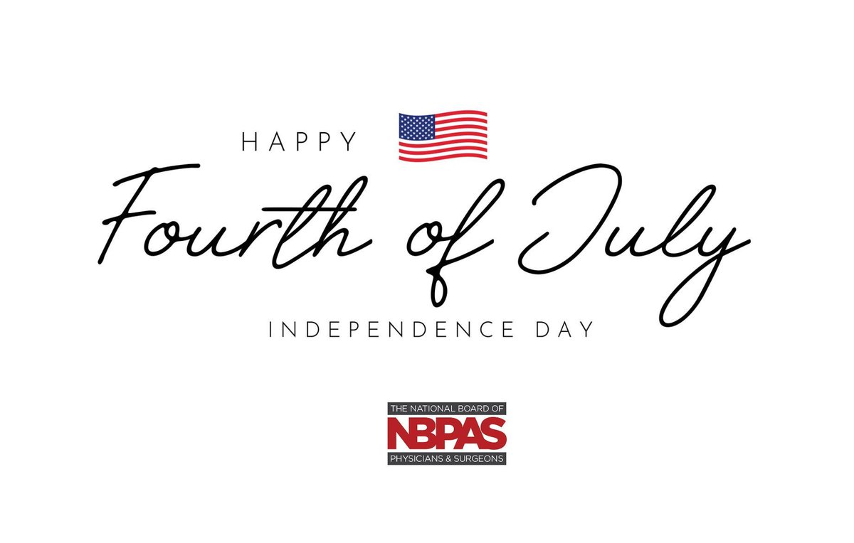 InfoNbpas's tweet image. 🇺🇸 Honoring Independence—In Medicine and Beyond

Wishing you a safe and meaningful Independence Day.

— From all of us at NBPAS