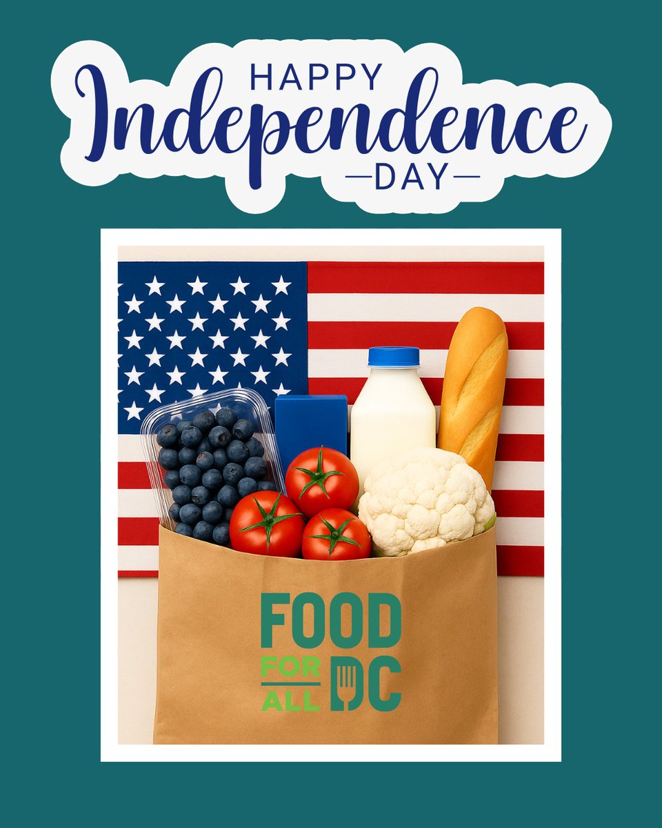 This #4thofJuly, as we celebrate freedom, we remember that true freedom includes freedom from hunger.

Every delivery, every packed lunch, is a step toward that freedom—for our neighbors, our elders, our community.

 #FoodForAllDC #independeceday