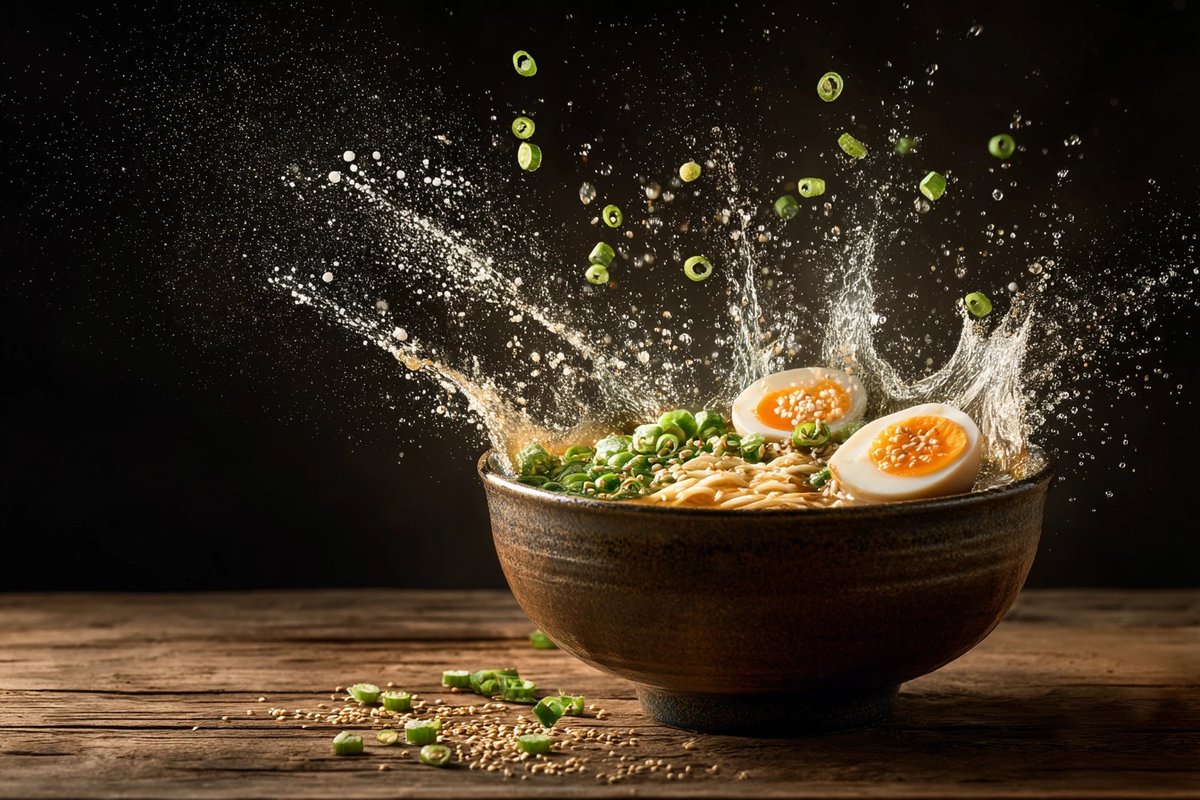 azed_ai's tweet image. Prompt share: Food photography

💬Prompt:
Advertising-style food photography of [subject 1] arranged on a rustic table, with [subject 2] floating above in mid-air and a splash of [subject 1] frozen in motion. High-resolution photo manipulation with selective soft focus, clean…