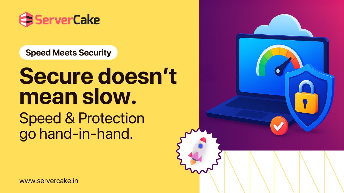 ServerCakeIndia's tweet image. Iron-clad protection meets lightning-fast page loads.
 
Get the best of both worlds speed and safety.
Only with ServerCake.

#SecureAndFast #ServerCake