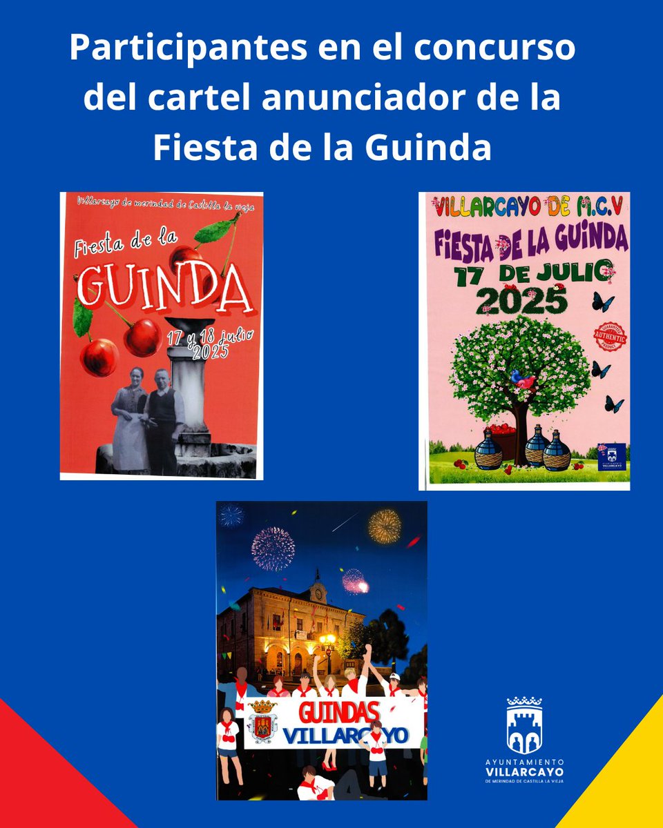 ¡Y también tenemos el cartel anunciador de la Fiesta de la Guinda!

🥇Cartel ganador del concurso: 'Tiempo de Guindas', por Vicente Gómez y Jony Arnaiz 

¡Enhorabuena!

Felicitaciones también para el resto de carteles participantes por el buen trabajo realizado