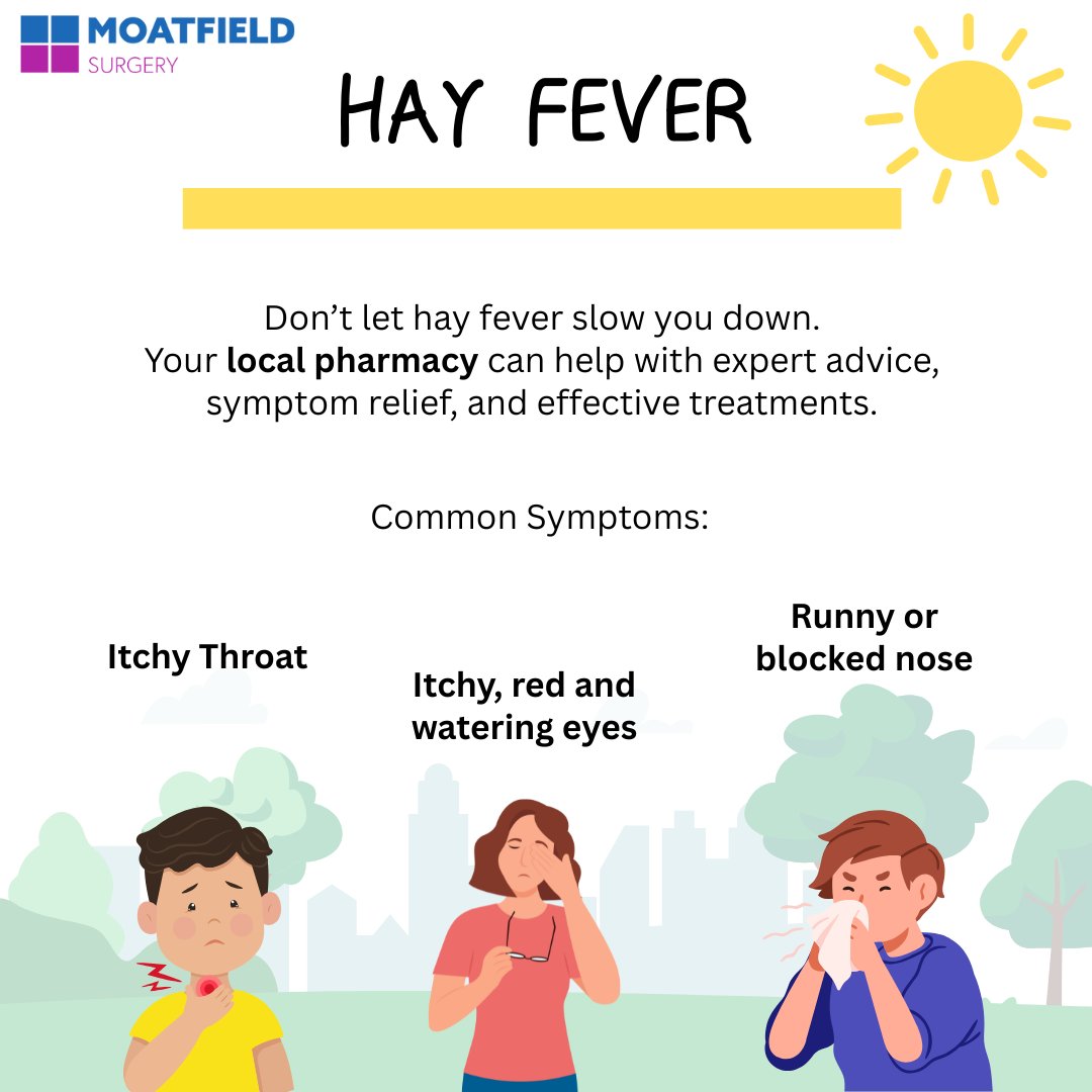 Don't let the hay fever season slow you down! 🤧 Your local pharmacy can help with expert advice, symptom relief, and effective treatments.
Please follow the link to learn the do's and don't of treating your hay fever: shorturl.at/2sh85