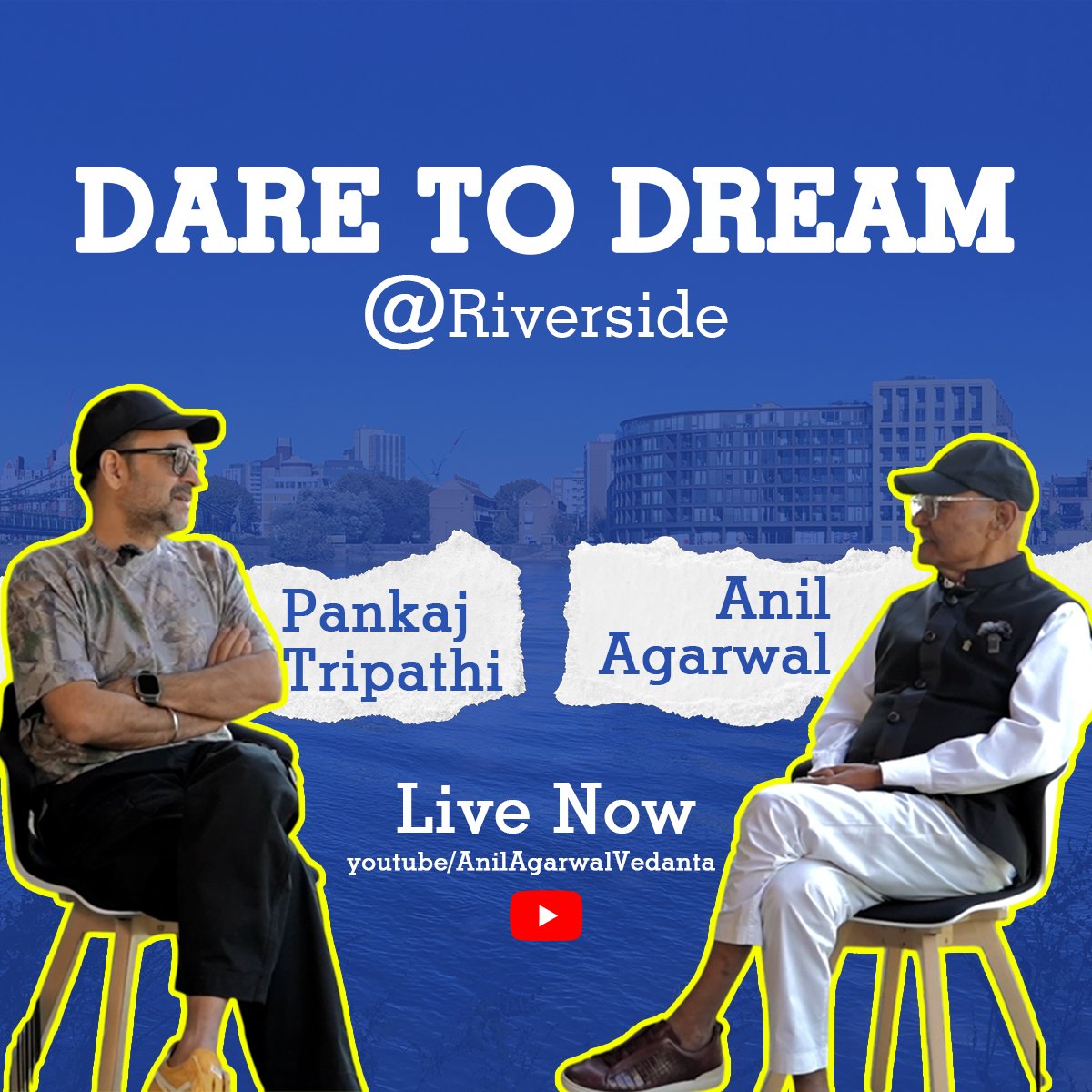 Anil Agarwal (@anilagarwal_ved) on Twitter photo Sapne dekhne waale har insaan ke liye – Dare To Dream @ Riverside ka pehla episode ab YouTube par live hai.
<a href="/TripathiiPankaj/">पंकज त्रिपाठी</a> ke saath dil se hui baat-cheet – Bihar ki yaadon se leke zindagi ke sabak tak... sab kuchh!
Aaiye, dekhiye aur bataiye kaisa laga. Sapne dekhne waale har insaan ke liye – Dare To Dream @ Riverside ka pehla episode ab YouTube par live hai.
<a href="/TripathiiPankaj/">पंकज त्रिपाठी</a> ke saath dil se hui baat-cheet – Bihar ki yaadon se leke zindagi ke sabak tak... sab kuchh!
Aaiye, dekhiye aur bataiye kaisa laga.