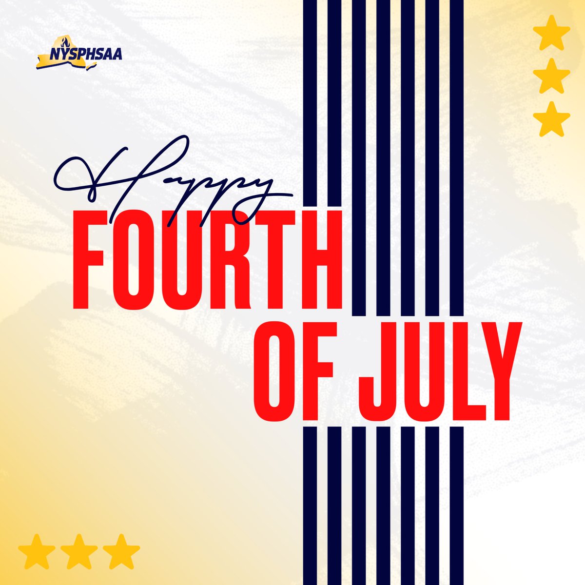 NYSPHSAA's tweet image. Be safe and have fun with those you love! Happy Fourth of July!
#NYSPHSAA
