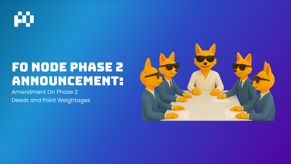Fo_Coin's tweet photo. 📢 Important Amendment on FO Node Phase 2‼️

👀 Since FoChat's @FoChatOfficial about to get a MASSIVE UPGRADE around July 15th! It's a full-blown TRADING focus!

🤑 So get ready for NEW ALPHA TOKENS hitting the whitelist for non-stop wealth generation!

💰 This means your Phase 2 Node deeds are getting a serious  TRADING-CENTRIC MAKEOVER! 

❗ Phase 2 Deeds Adjustments:

1️⃣ FoChat Livestream Trading User Acquisition: (Calculated as Node members * 0.5, rounded to the nearest whole number)
📌 NOTE: "trading user" refers to someone who trades ≥ 5 $USDT cumulatively in Livestream room! (FoChat Web3 Wallet SWAP BUYS is NOT COUNTED!)

2️⃣ FoChat Trading Volume: Stack $50,000/month per node! PAMP it!

3️⃣ FoFund Task: 1,000,000 $USDT target! (June progress rolls into July)

4️⃣ FoPay Card Issuance: Specific tasks dropping mid-month before FoPay goes live!  Stay tuned!

❗ NEW Point Weightages:

✅ FoChat Livestream Trading User Acquisition: 30%
✅ FoChat Trading Volume: 20%
✅ FoFund: 40%
✅ FoPay: 10%

⚠️ Important Note: The amendment stated above supersedes the Quoted Tweet announcement. This new announcement is now in effect and will remain so until further notice

📢 FO 節點第二階段重大修正公告‼️

👀 由於 FoChat @FoChatOfficial  將在 7 月 15 日前後進行一次大！升！級！這將會是徹底的「交易」導向！

🤑 所以準備好迎接更多新的 Alpha 代幣上線交易白名單，讓財富持續滾動吧！

💰 這也代表了你們第二階段的節點任務將會迎來一次認真的「交易導向」大改造！

❗ 第二階段任務調整：

1️⃣ FoChat 直播間交易用戶拉新： (按節點成員 * 0.5 計算，四捨五入取整數)
📌 注意：「交易用戶」是指在直播間累積交易額 ≥ 5 $USDT 的用戶！ (FoChat Web3 錢包的「兌換」���能購買不計入！)

2️⃣ FoChat 交易量： 每個節點每月累積交易量達到 50,000 美金！打上去 ！

3️⃣ FoFund 任務： 目標 1,000,000 $USDT！ (六月已完成部分將順延至七月計算)

4️⃣ FoPay 開卡： 具體任務將於本月中旬 FoPay 上線前發布！請鎖定！

❗ 最新積分權重：

✅ FoChat 直播間交易用戶拉新：30%
✅ FoChat 交易量：20%
✅ FoFund：40%
✅ FoPay：10%

⚠️ 重要提示：請注意！此修正內容將覆蓋並取代之前發布的推文公告。本份新公告現已立即生效，並將持續有效，直至另行通知！