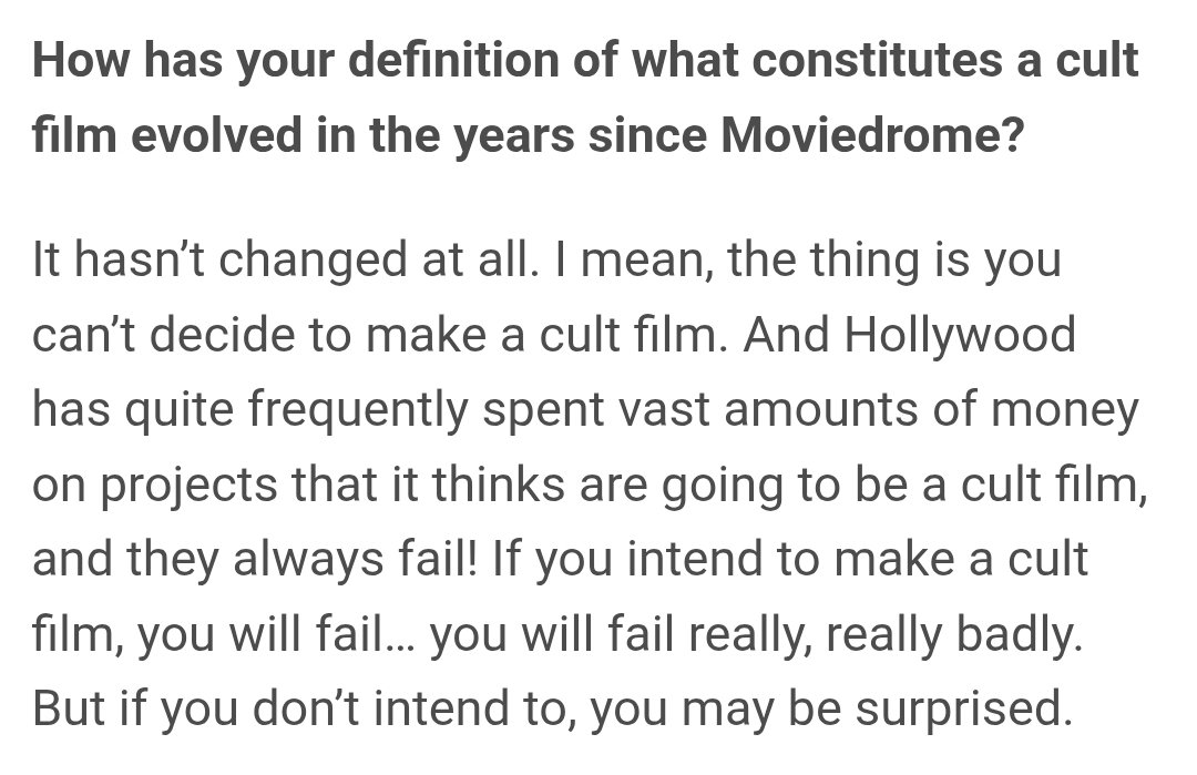 #Moviedrome returns to <a href="/BFI/">BFI</a> Southbank tonight with a screening of The Wicker Man [1973] 📺

Check out my interview with Moviedrome presenter Alex Cox [director of Repo Man, Sid &amp; Nancy] for <a href="/STARBURST_MAG/">STARBURST MAGAZINE</a> ✨️

starburstmagazine.com/features/movie…
