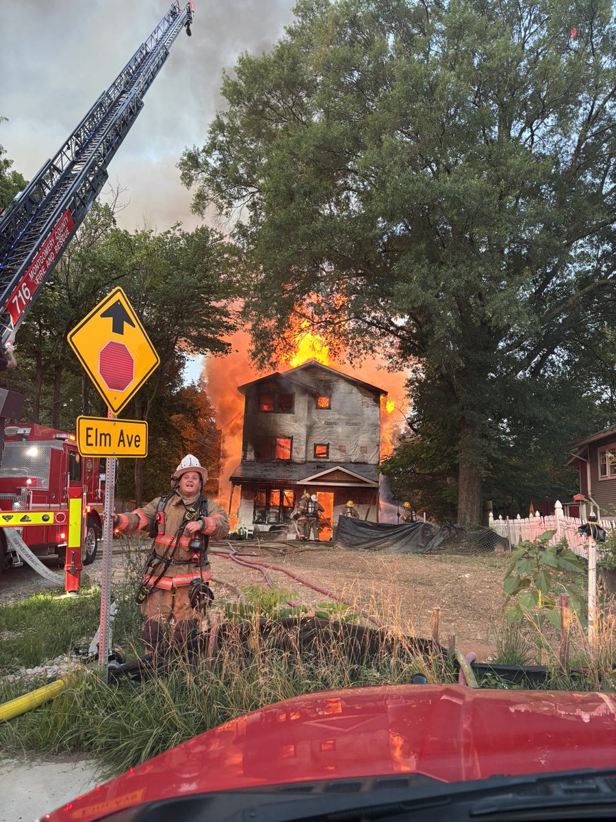 mcfrsPIO's tweet photo. Initial dispatch (~545a) Prince Georges Ave.,@mcfrs FFs encountered unoccupied house under construction on fire in 500blk Ethan Allen Av, fire is under control, no injuries, ~45 @mcfrs #PGFD FFs on scene, cause of fire is under investigation https://t.co/jRMZMuQULz