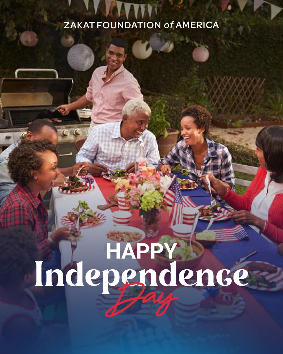 Happy 4th of July! Today, we wish you and your friends and loved ones a safe, happy holiday. Have fun enjoying this amazing summer day in your local communities! #zakat #july4th #independenceday