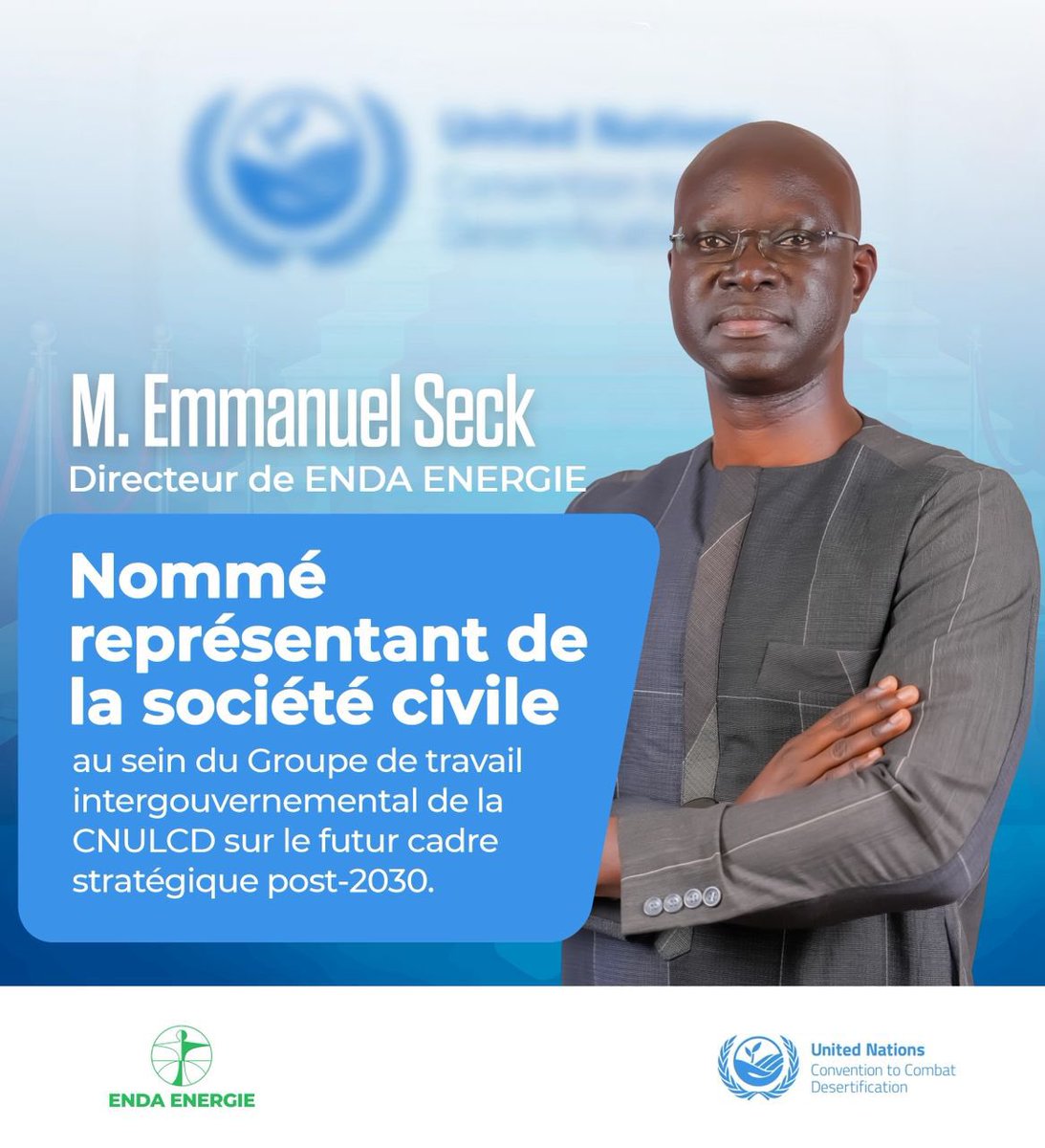 🎉 Félicitations à notre Directeur Emmanuel Seck !

Nous avons l'immense plaisir de partager avec vous la nomination de Monsieur Emmanuel Seck <a href="/EmmanuelSobel/">Emmanuel S Seck</a> , Directeur de ENDA ENERGIE, en tant que *représentant des Organisations de la Société Civile (OSC) au sein du Groupe de