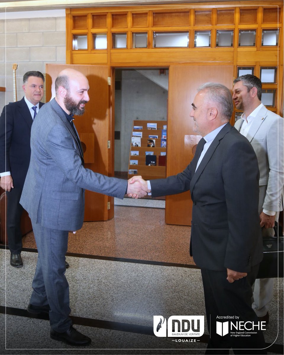 NDU President Fr. Bechara Khoury welcomed Malta’s Ambassador to Lebanon, H.E. André Borg, and Rodolph Saadé (SRM) to explore collaboration in culture, education, and shared values. 🇱🇧🤝🏻🇲🇹

#NDU #LebanonMalta #AcademicDiplomacy #HigherEducation