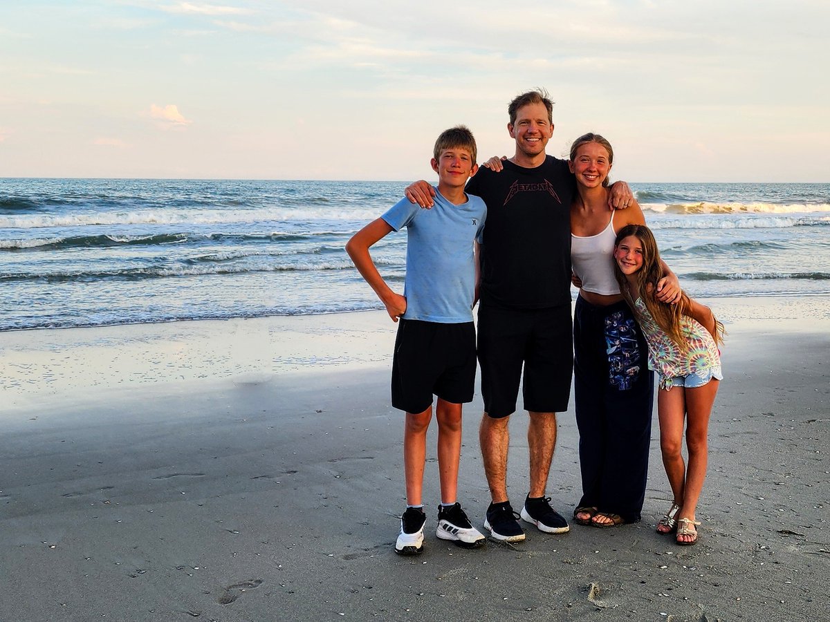 Sunset on walk the beach with my little ones that somehow ceased being quite as little