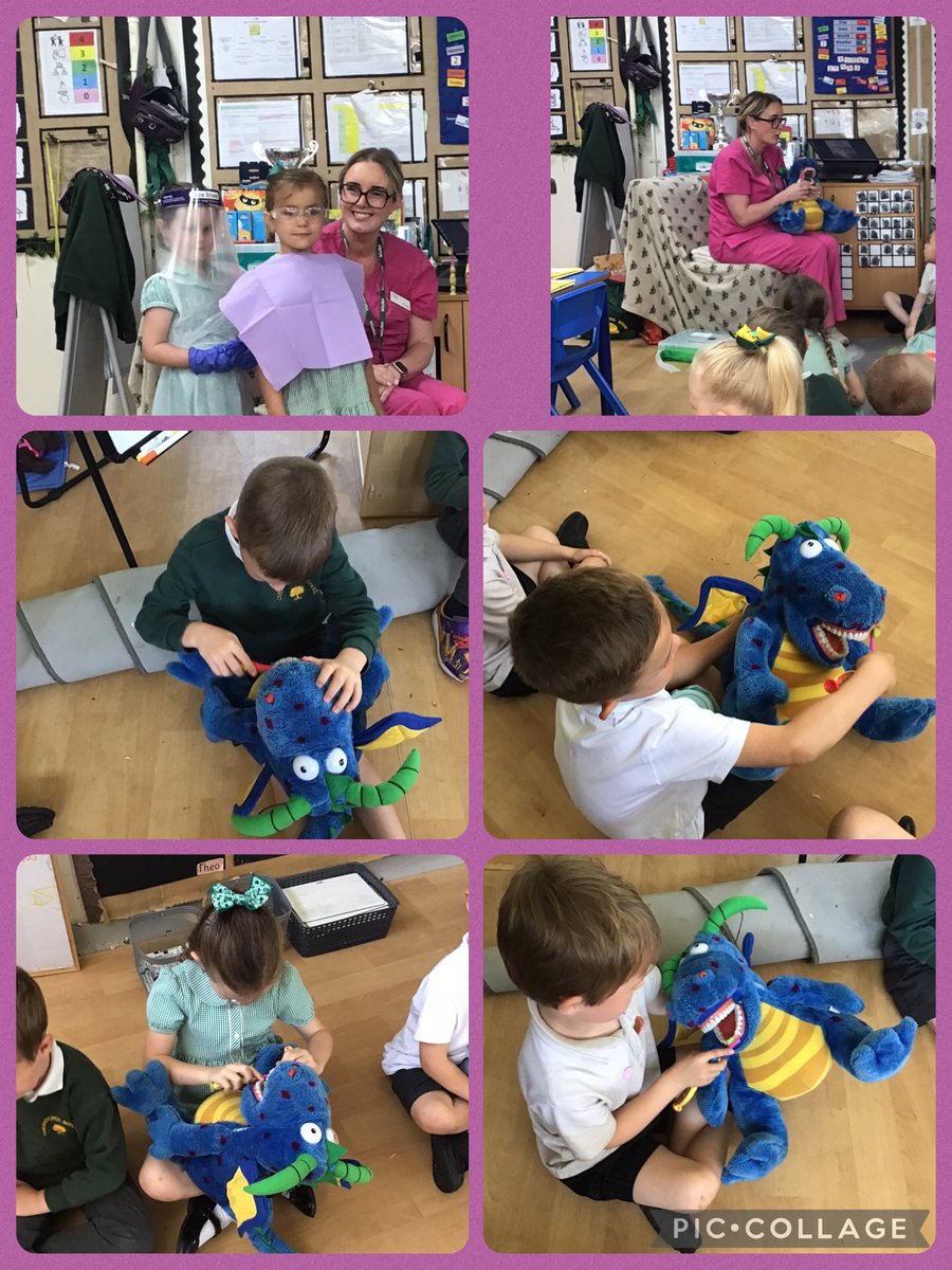 A big thank you to Evie’s mummy in class 1 for coming into school to talk to us all about how dentists help keep people’s teeth healthy and what we can do at home to keep our teeth healthy too. We really enjoyed brushing Pete the dragons teeth too!