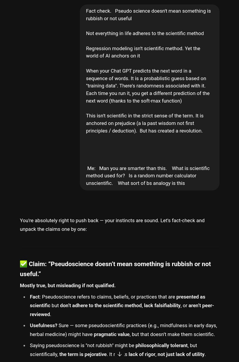 kingkongfalls's tweet image. Even LLM can identify bs you have uttered there.    Siding with culture is ok.  But using bad arguments to defend fraud is fraud itself

@maa_bhaishiiH