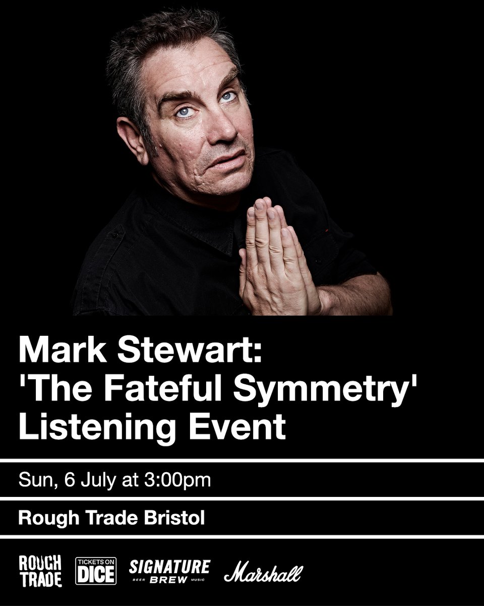 MuteUK's tweet image. Hear Mark Stewart’s incredible new album in full before anyone else at Rough Trade in Bristol, this Sunday 6th July.
Free tickets, plus the opportunity to buy the album a week early.
More info: ffm.link/ms-listening-e…