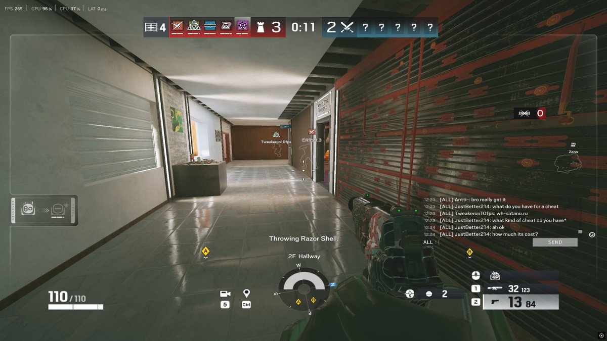 HvH lobby with the 2 cheaters discussing what cheats they both use in all chat

Free2play is absolutely killing this game