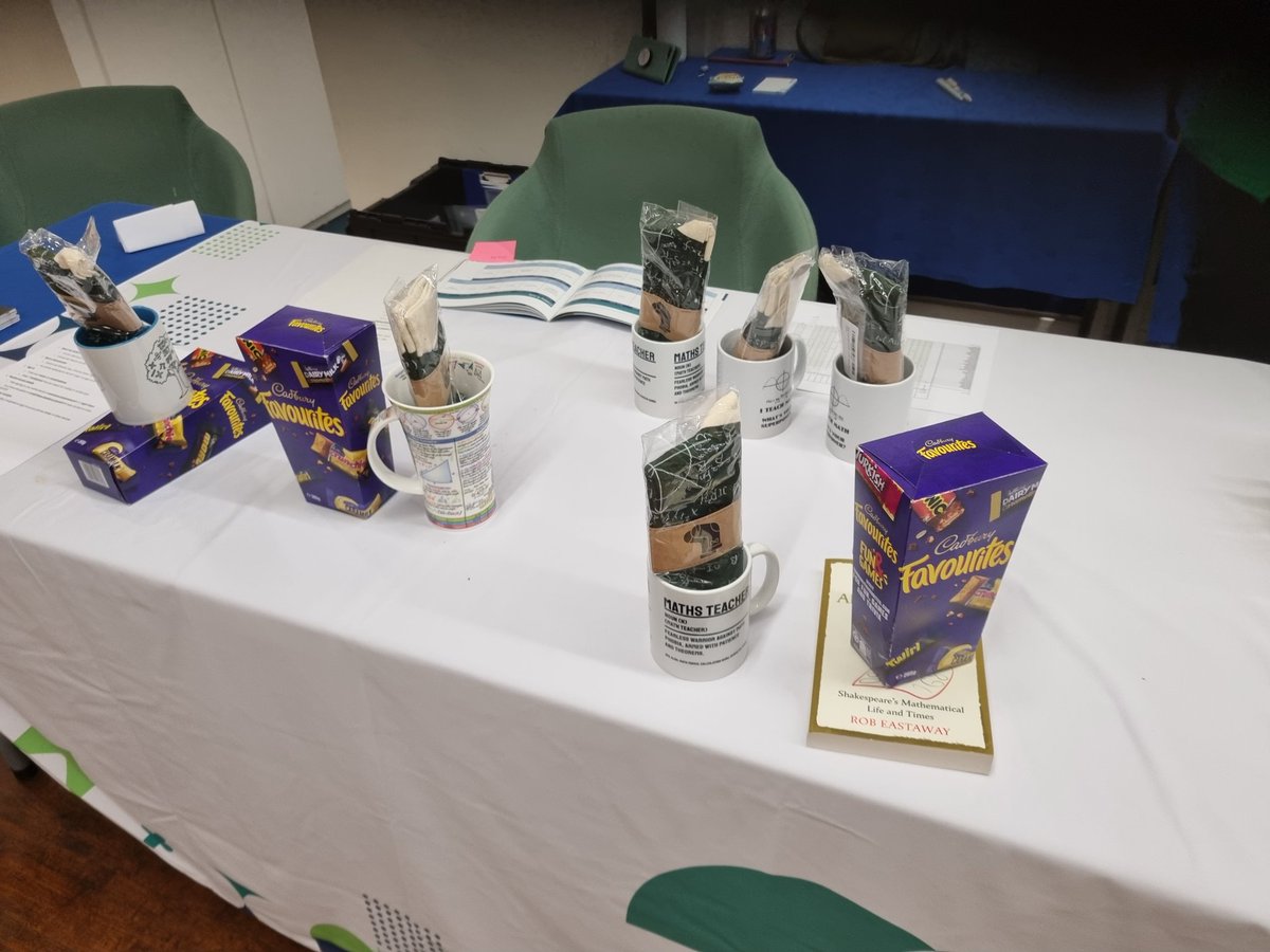Some great prizes at the <a href="/MEIMaths/">MEI</a> #MEIConf25  for the treasure hunt.