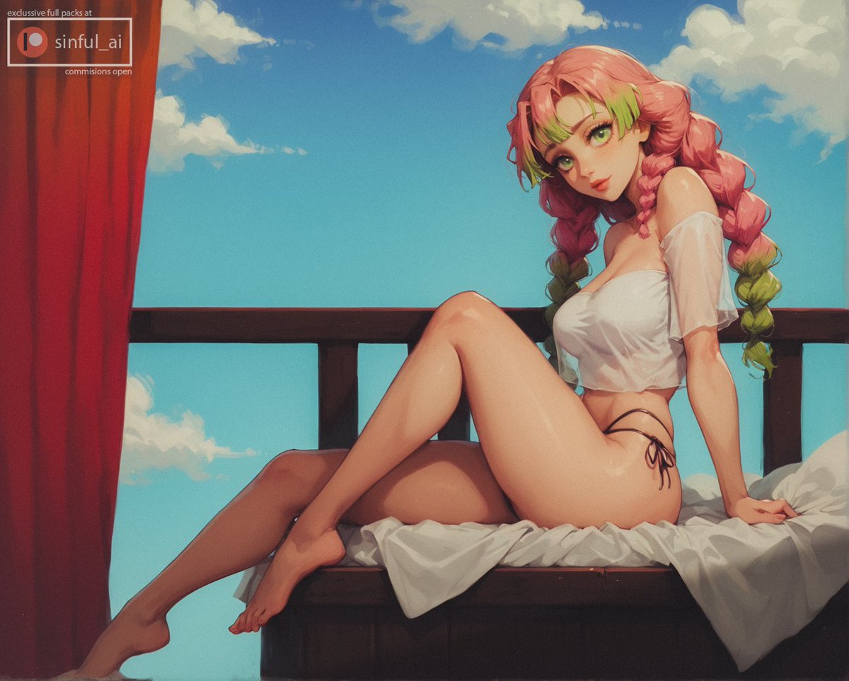 "Oh, sorry, it's just too hot out here" 🟥

🔴 Find the MANY MORE pics like this in my profile bio! 👑
 #mitsurikaronji #DemonSlayer