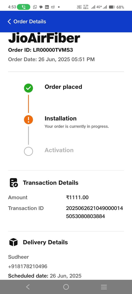 RanaUp111's tweet photo. @reliancejio @JioCare @JIOAIRFIBERIN 
बहुत ही घटिया सर्विस है 26 जून को बुक करी थी लेकिन आज तक भी नहीं लगी पैसे भी दे दिए है 2 दिन में लग गई तो लग गई अन्यथा दूसरी कंपनी की वाईफाई  लगवा दूंगा https://t.co/KAodzwrVxe