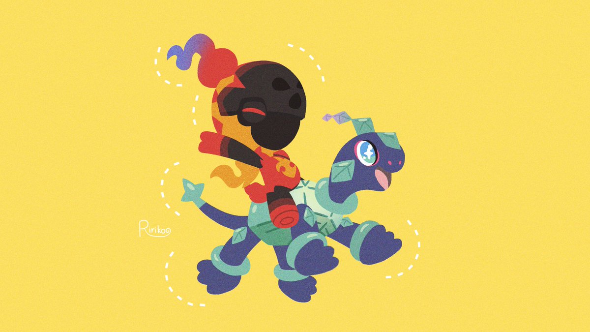 #カルボウ　#テラパゴス　#アニポケ
バドレックスならぬ

パゴレックス　カルボウといっしょのすがた