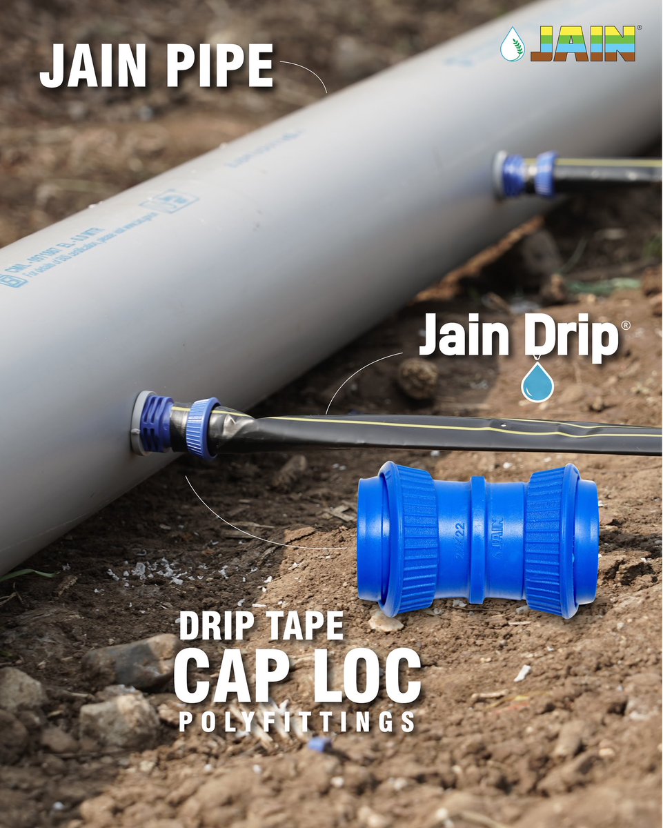 Seamless Synergy, One Frame 🤩

From Jain PVC Pipes to Jain Drip Lines, perfectly connected with Jain Cap Loc Polyfittings, this is irrigation engineered for excellence 💯 

Every joint, every flow, every drop but one mission of #MoreCropPerDrop 🌱 💧 

#AgTech #Agri #JainDrip