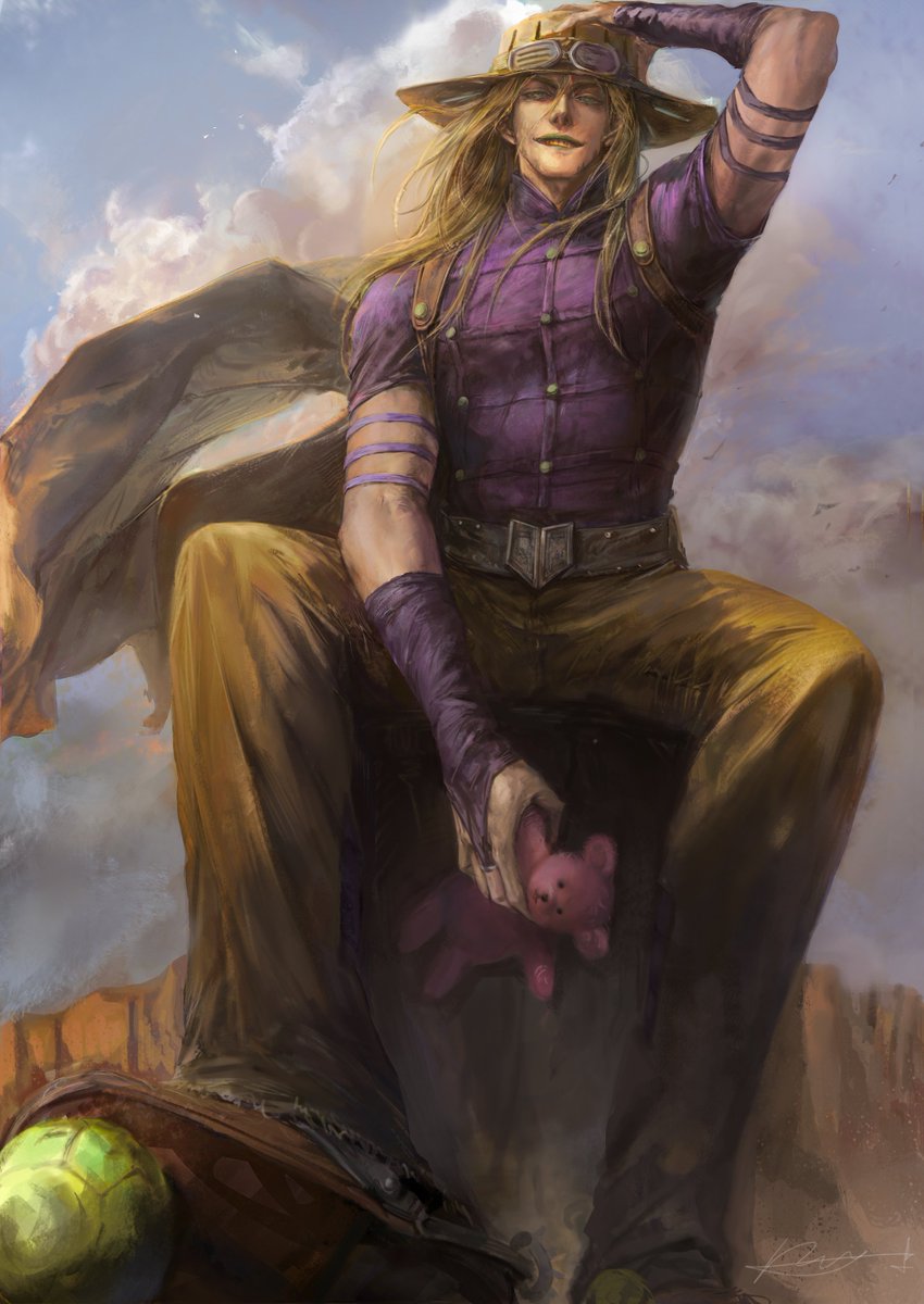 #JoJosBizarreAdventure
 #Steelballrun  
Gyro Zeppeli