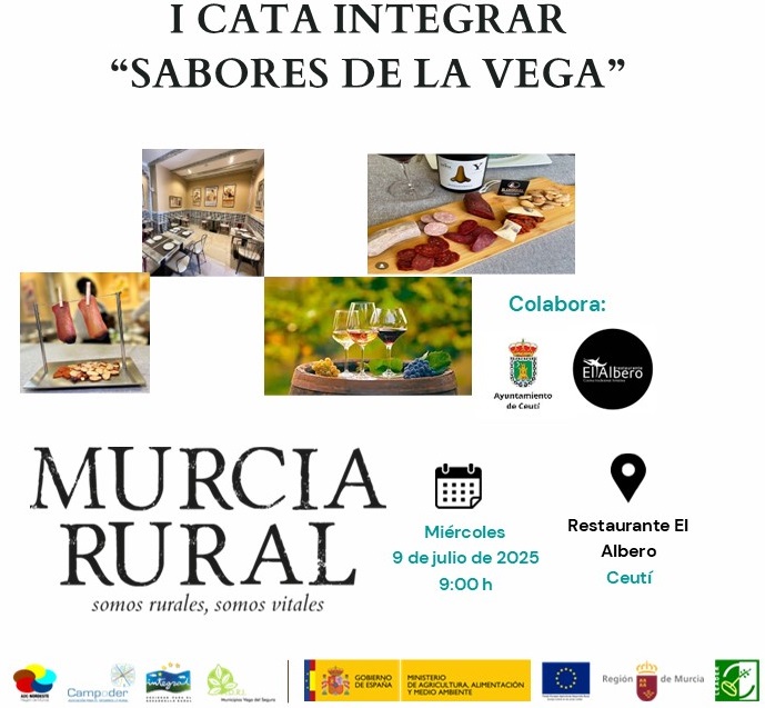 MunicipiosDel's tweet photo. 📍 Restaurante El Albero (Ceutí)
📅 9 julio | 20:00h
🍷 I Jornada CATA INTEGRAR – Sabores de la Vega
Cocina murciana, producto local y vinos de la región.
🎟️ Solo 40 plazas
📲 Reserva ya: https://t.co/zQI0kcczEb
#CataIntegrar #MurciaGastronómica https://t.co/hTRvcTdpW1