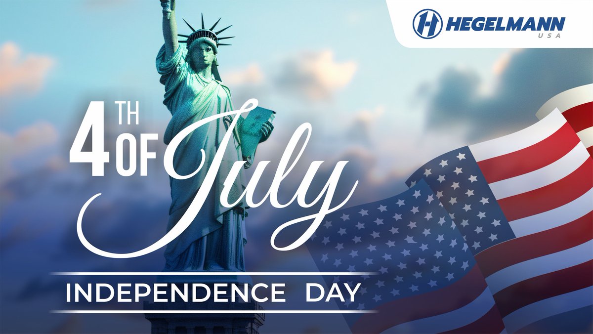 Happy Independence Day from Hegelmann USA! 🎉
Today, we celebrate freedom, unity, and the American spirit. Wishing everyone a joyful and safe 4th of July.
 
#HegelmannUSA #IndependenceDay #freedom #honor
