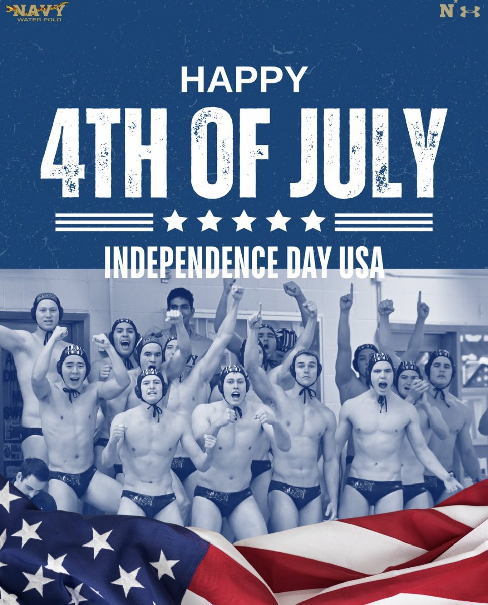 NavyWaterPolo's tweet image. Happy Independence Day from Navy Water Polo!
Home of the free because of the brave.
#NavyWaterPolo🇺🇸