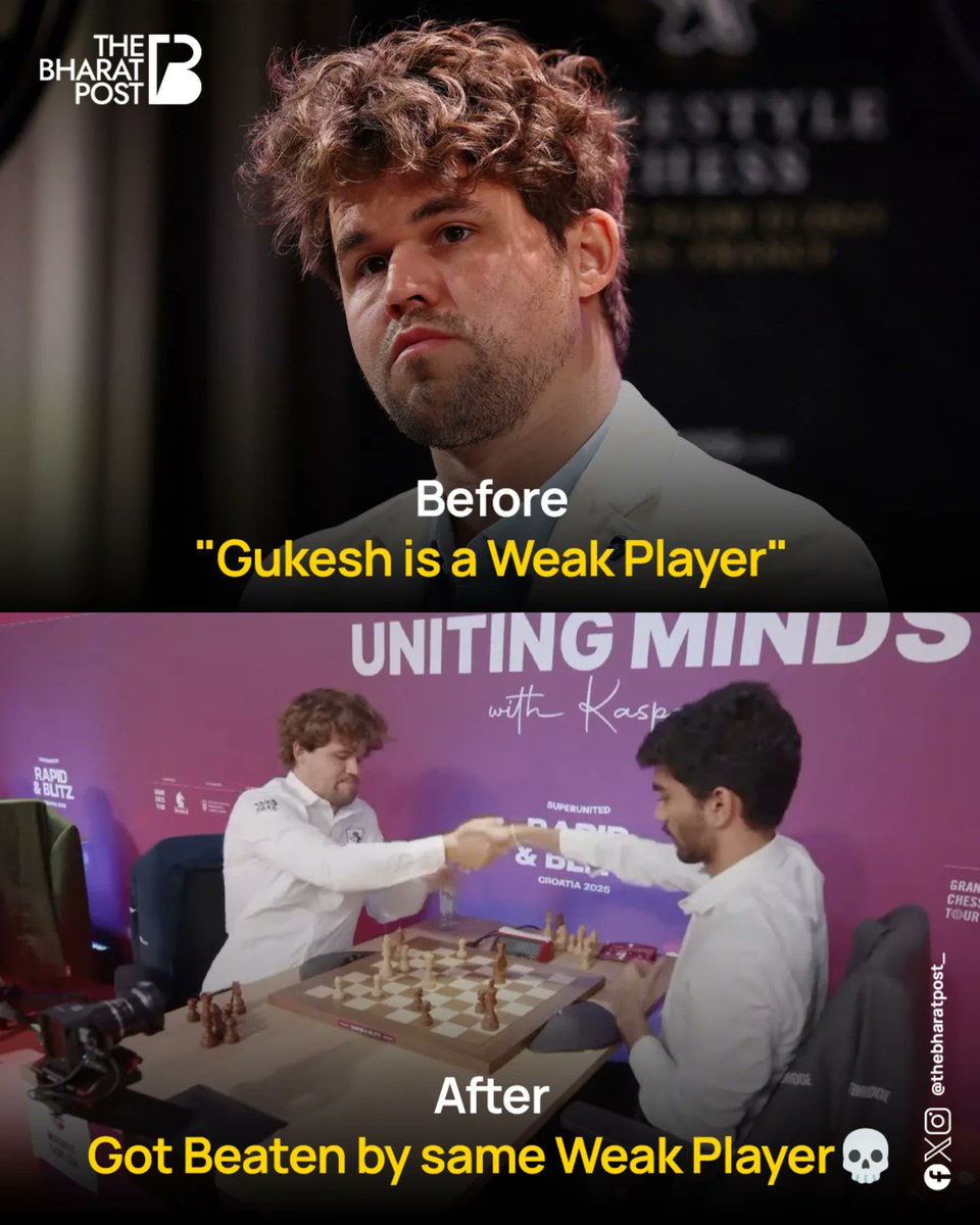 TheBharatPost_'s tweet image. do you think #MagnusCarlsen is a good human being?

#Chess