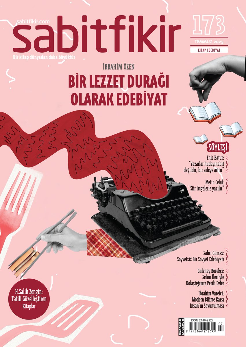 SabitFikir (@sabitfikir) on Twitter photo BİR LEZZETİ DURAĞI OLARAK EDEBİYAT
✍️ İbrahim Özen
📖 Enis Batur:
"Yazarlar hudayinabit değildir, bir aileye aittir"
📖 <a href="/mecezey/">Metin Celal</a>
"Şiir imgelerle yazılır"
📒 Sabri Gürses:
Sovyetsiz Bir Sovyet Edebiyatı
📒 Gülenay Börekçi:
Selim İleri'yle Dolaştığımız Perili Evler BİR LEZZETİ DURAĞI OLARAK EDEBİYAT
✍️ İbrahim Özen
📖 Enis Batur:
"Yazarlar hudayinabit değildir, bir aileye aittir"
📖 <a href="/mecezey/">Metin Celal</a>
"Şiir imgelerle yazılır"
📒 Sabri Gürses:
Sovyetsiz Bir Sovyet Edebiyatı
📒 Gülenay Börekçi:
Selim İleri'yle Dolaştığımız Perili Evler