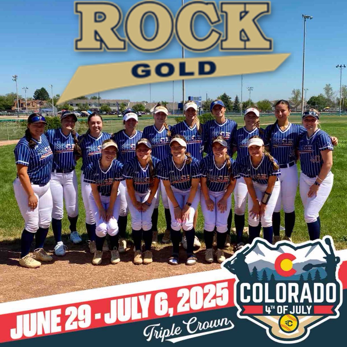 Happy 4th of July!
#TogetherWeROCK
<a href="/3N2Sports/">3N2 Sports</a> patriotic uniform 🇺🇸 
📸: Rock Gold VA 18U - Buchanan 
<a href="/COSparkFire/">CO 4th of July</a> #COSparkFire