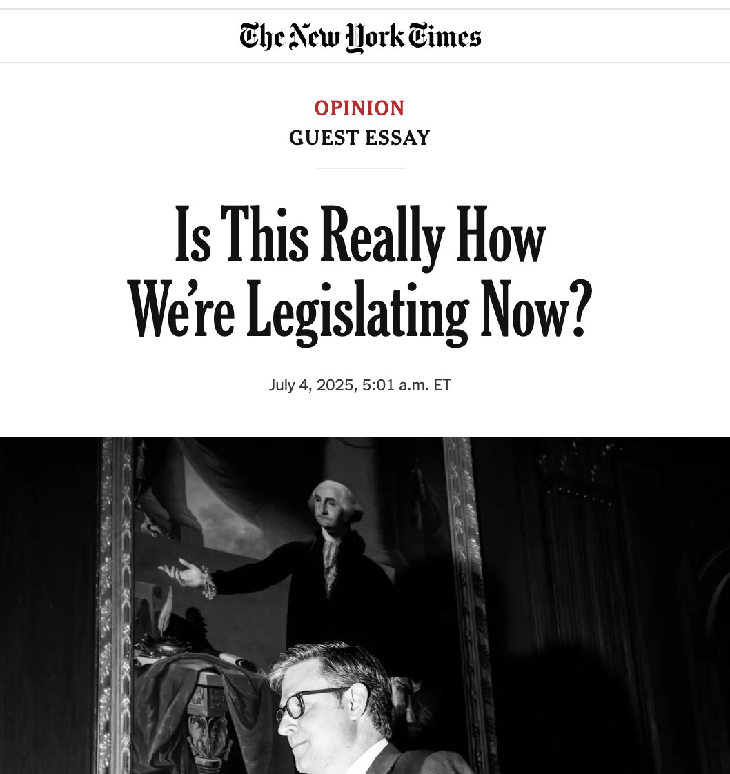 BrendanBuck's tweet image. Happy Independence Day!
I have a mild critique of our government in the New York Times this morning. Thank you for reading...