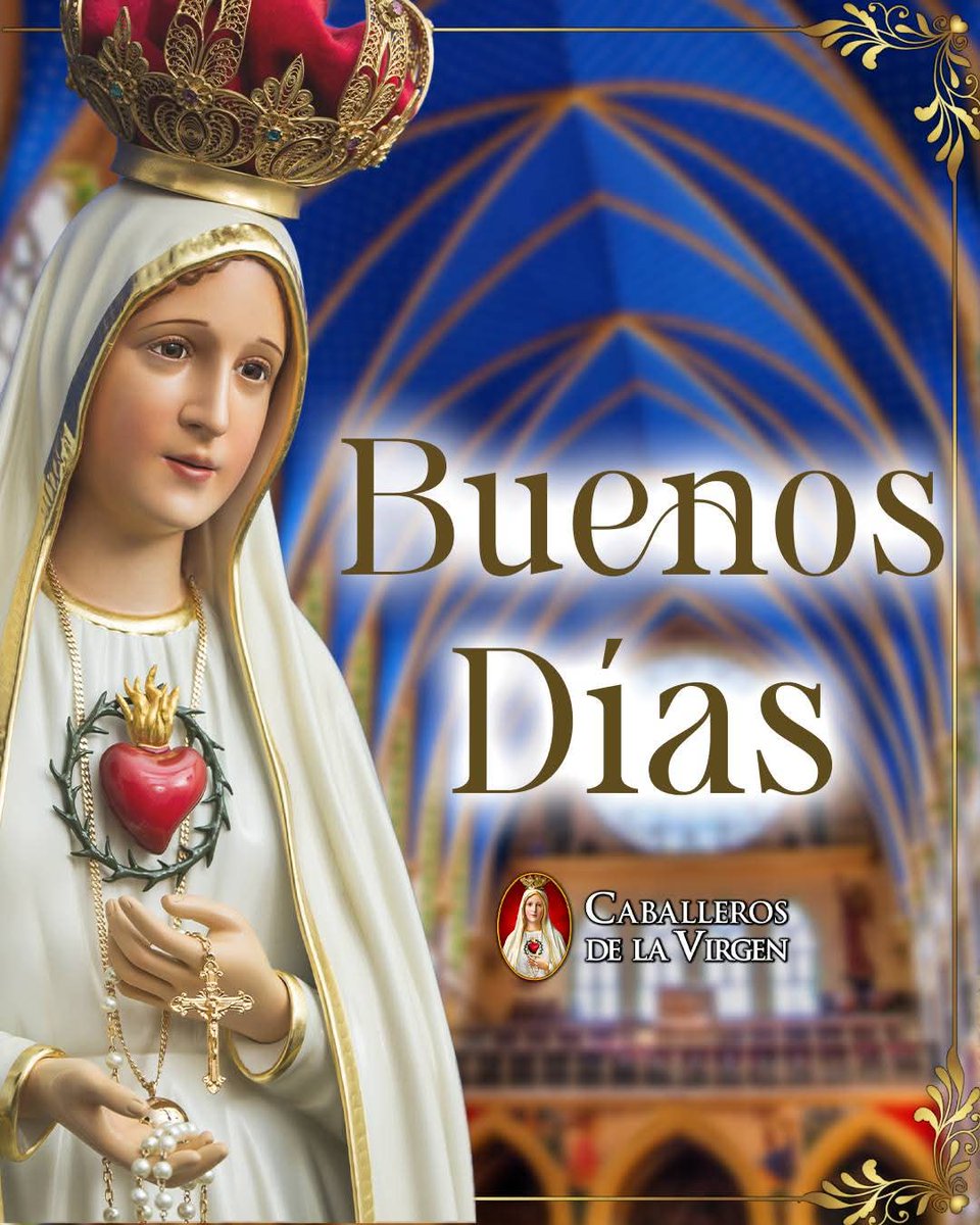 Buenos Días!! 
Que #LaGraciaDeDios renueve tus fuerzas, que el corazón se llene de esperanza y que #MaríaGuíe tu jornada con dulzura, fe y luz para cada paso.