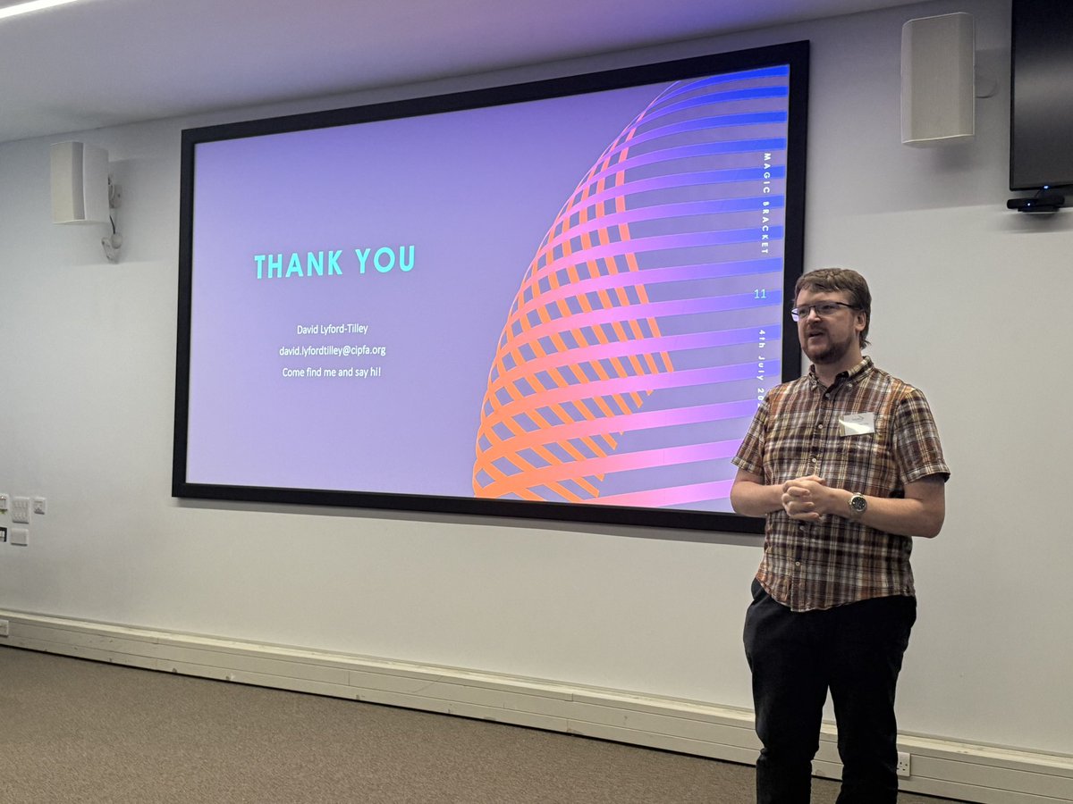 EuSpRIG's tweet image. David Lyford Tilly with his second talk at EuSpRIG 2025 on “making the magic bracket happen” - the largest single elimination tournament ever all managed and analysed through spreadsheets #Excel #magicbracket