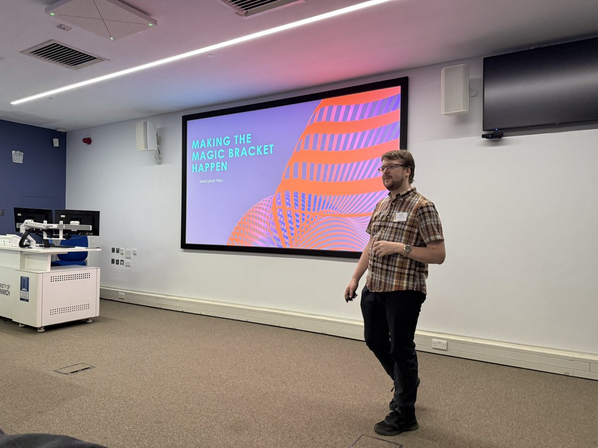 EuSpRIG's tweet image. David Lyford Tilly with his second talk at EuSpRIG 2025 on “making the magic bracket happen” - the largest single elimination tournament ever all managed and analysed through spreadsheets #Excel #magicbracket