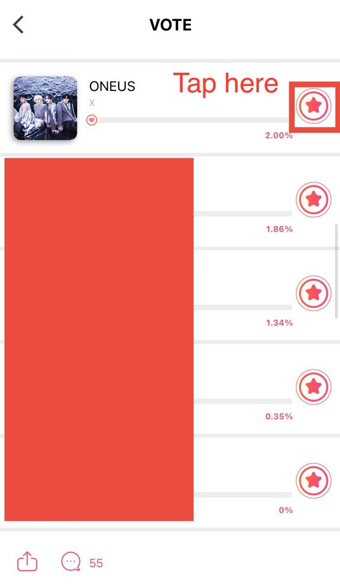 oneusvoting's tweet image. ⭐️STARPLANET/The SHOW Prevote

🕰: End Mon 7th @ 2pm kst
💖: Unlimited votes

1. In STARPLANET homepage tap Early Vote icon
2. Find ONEUS &amp;amp; tap Star icon
3. Adjust votes. Star jelly = 2X heart jelly
4. Success!

We advise going all in, show ONEUS our love &amp;amp; support. Let’s go!💪🌙