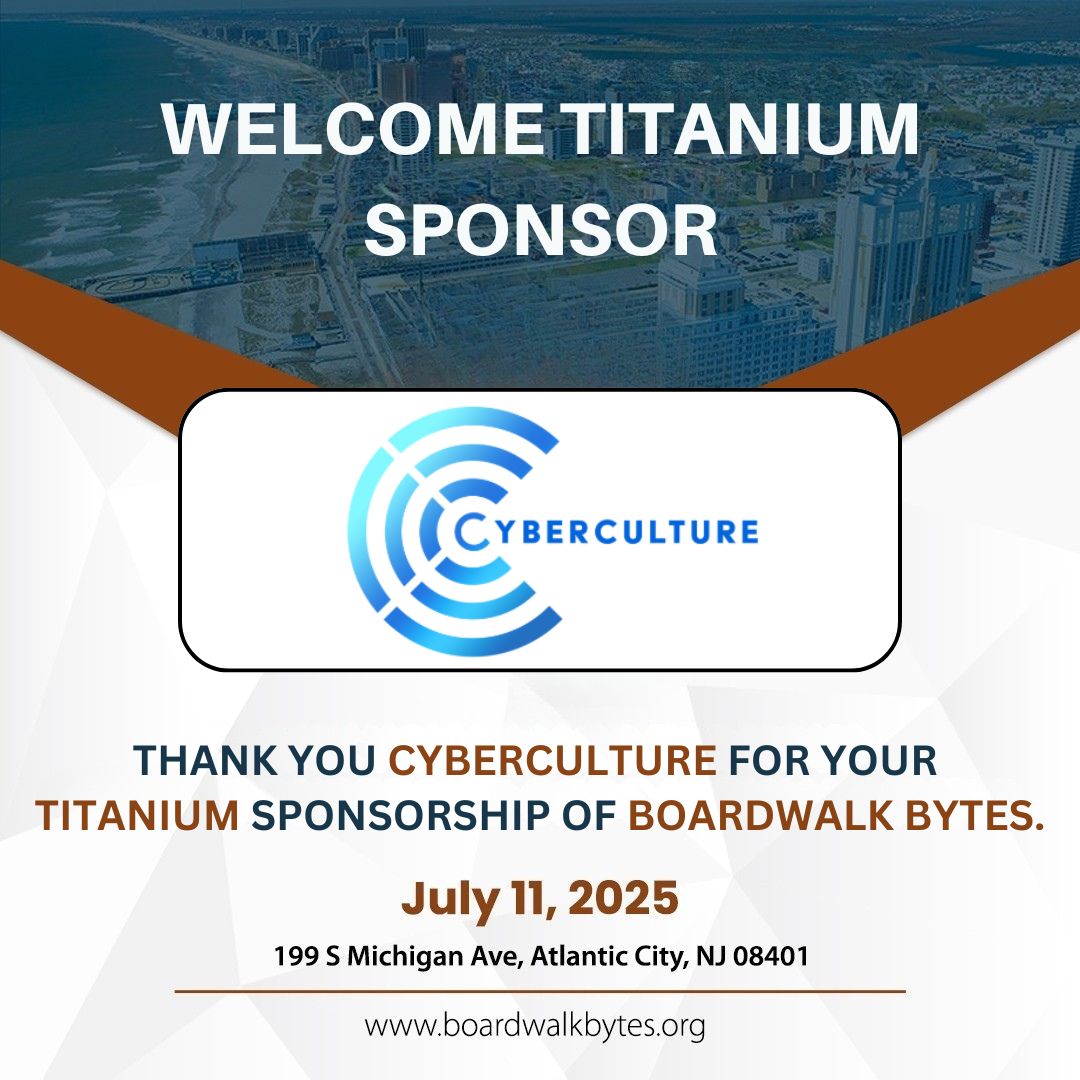 Thank you @CyberCulture for your Titanium Sponsorship!