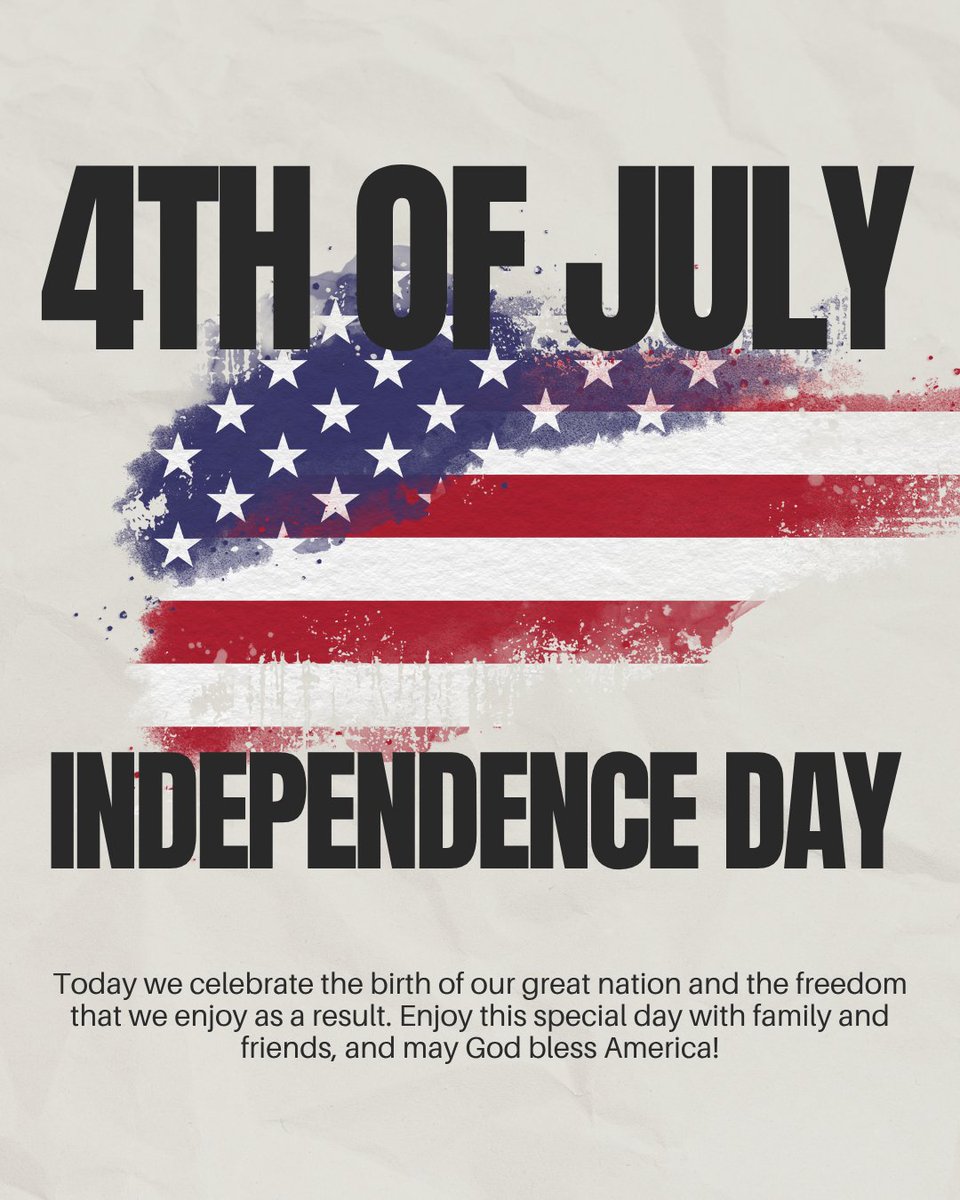 Today’s forecast: 100% freedom with a chance of fireworks.

Land of the free, home of the bold!

#JulyFourth #4July #IndependenceDay #Freedom #Fireworks #USA #LongLiveAmerica #4thOfJuly #4thofJulyweekend #4thJuly #independenceday2025 #IndependenceDayUSA