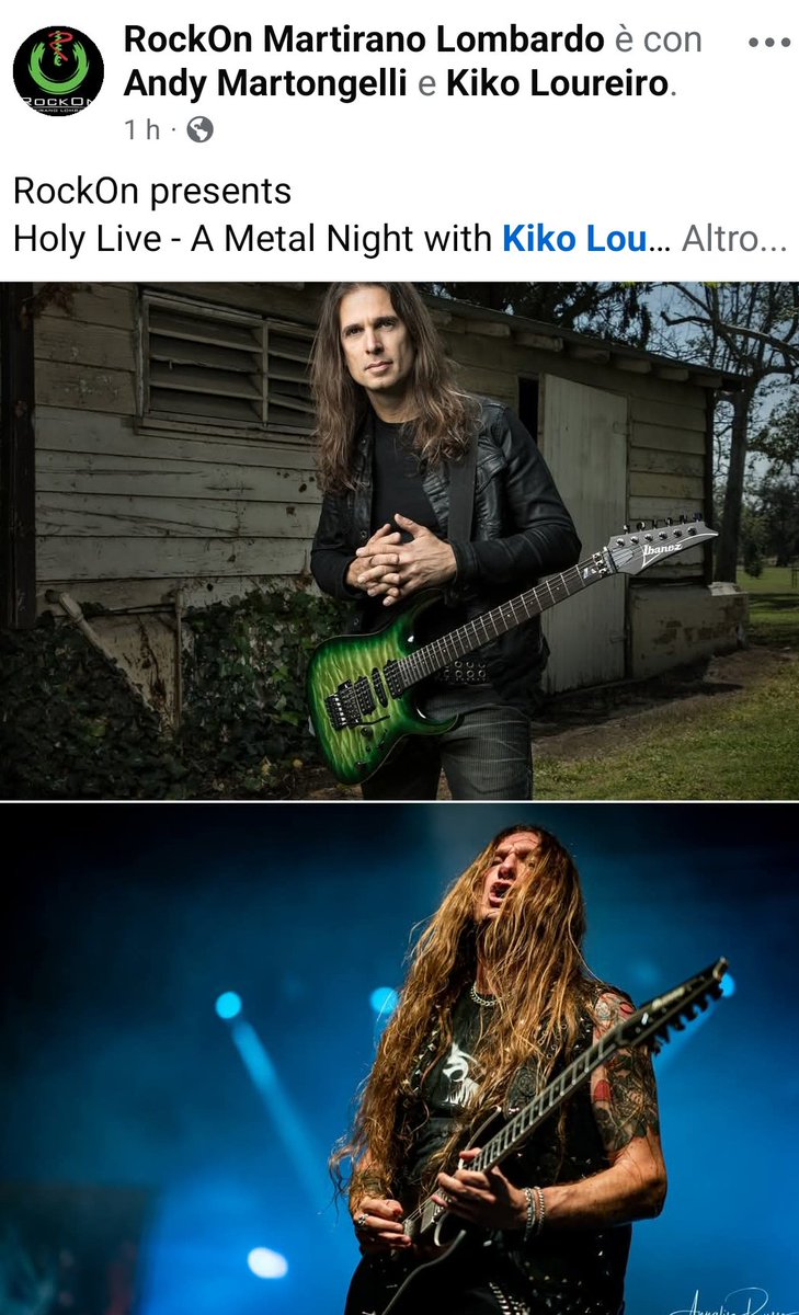 Andy Martongelli (@andymartongelli) on Twitter photo RockOn presents
Holy Live - A Metal Night with Kiko Loureiro & Andy Martongelli. 4 agosto 2025.
L'associazione RockOn Martirano Lombardo,giunta al ventesimo anno di attivitร , รจ orgogliosa di annunciare la prima metal night della sua storia 
๐ง๐ท <a href="/kikoloureiro/">Kiko Loureiro</a> 
๐ฎ๐น <a href="/andymartongelli/">Andy Martongelli</a> RockOn presents
Holy Live - A Metal Night with Kiko Loureiro & Andy Martongelli. 4 agosto 2025.
L'associazione RockOn Martirano Lombardo,giunta al ventesimo anno di attivitร , รจ orgogliosa di annunciare la prima metal night della sua storia 
๐ง๐ท <a href="/kikoloureiro/">Kiko Loureiro</a> 
๐ฎ๐น <a href="/andymartongelli/">Andy Martongelli</a>